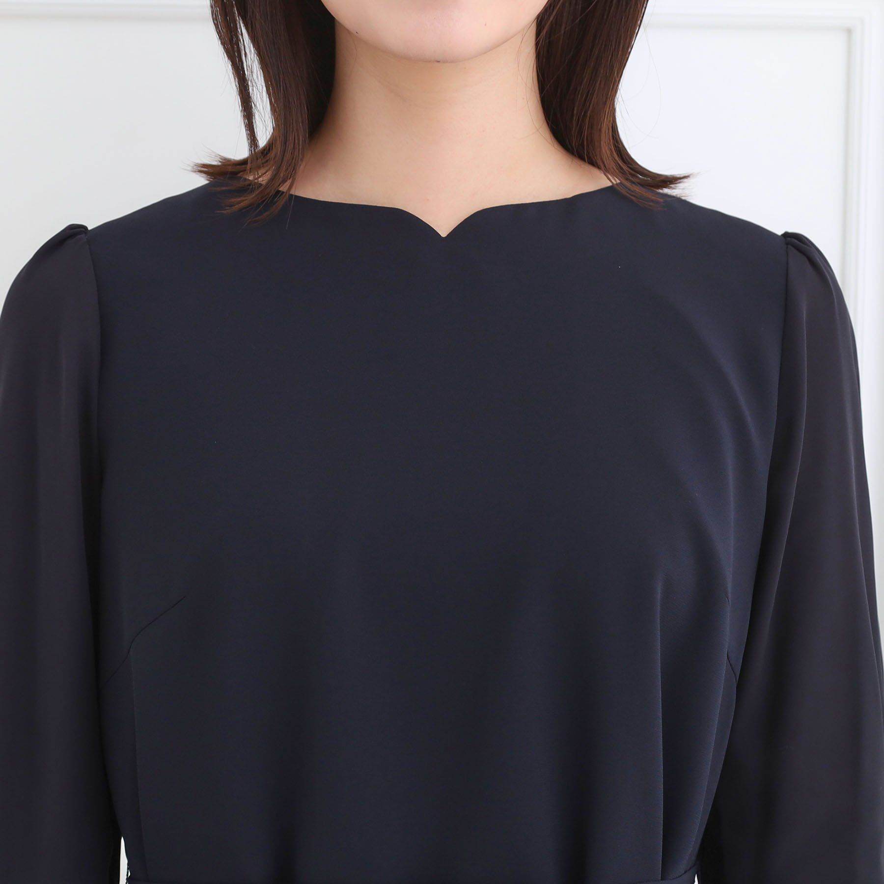 Reflect「【付属リボン付き】スリーブデザインジョーゼットワンピース」|ワンピース|