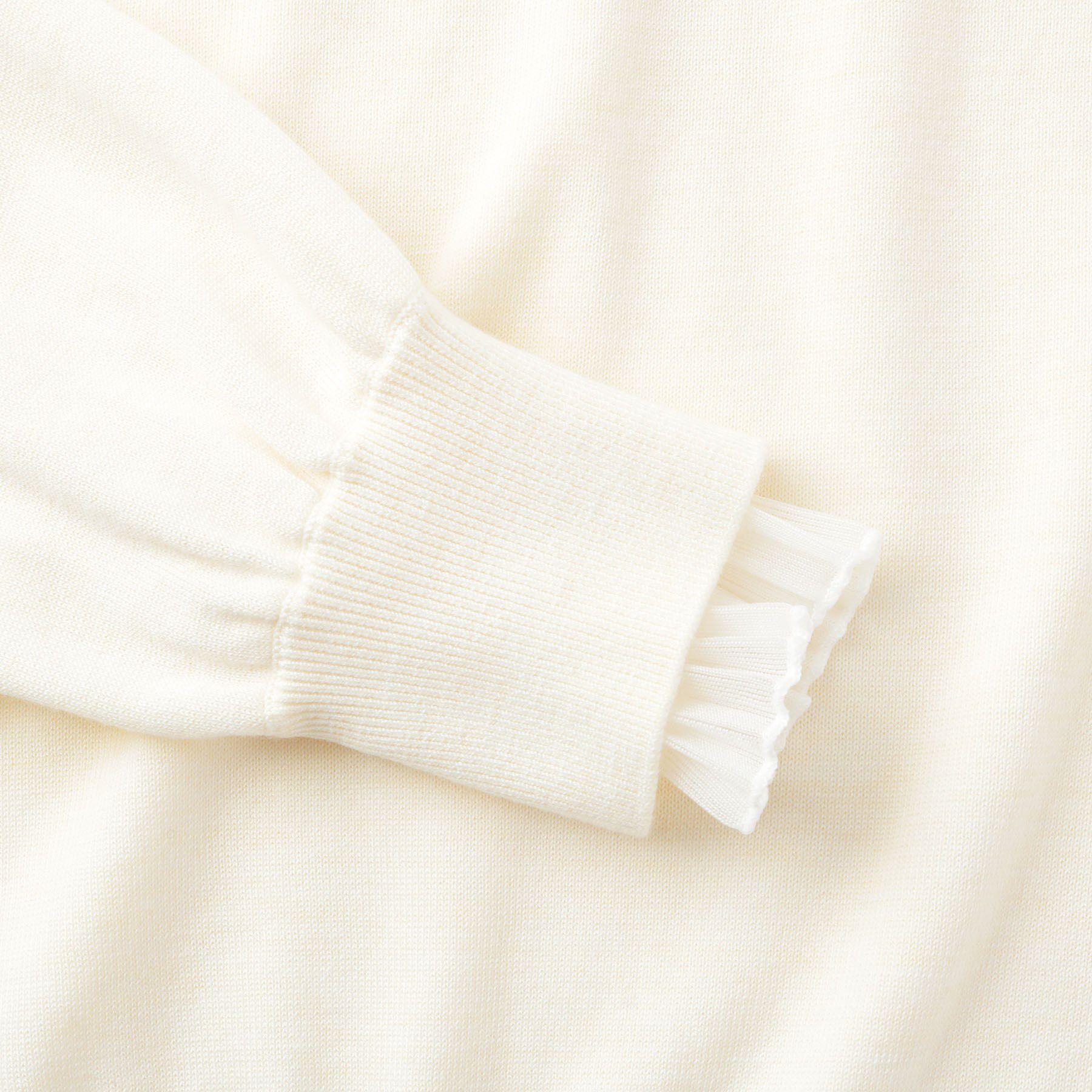 Reflect「【秋映え／重ね着風スタイルに◎】フリルプリーツスリーブニット」|ニット・セーター|