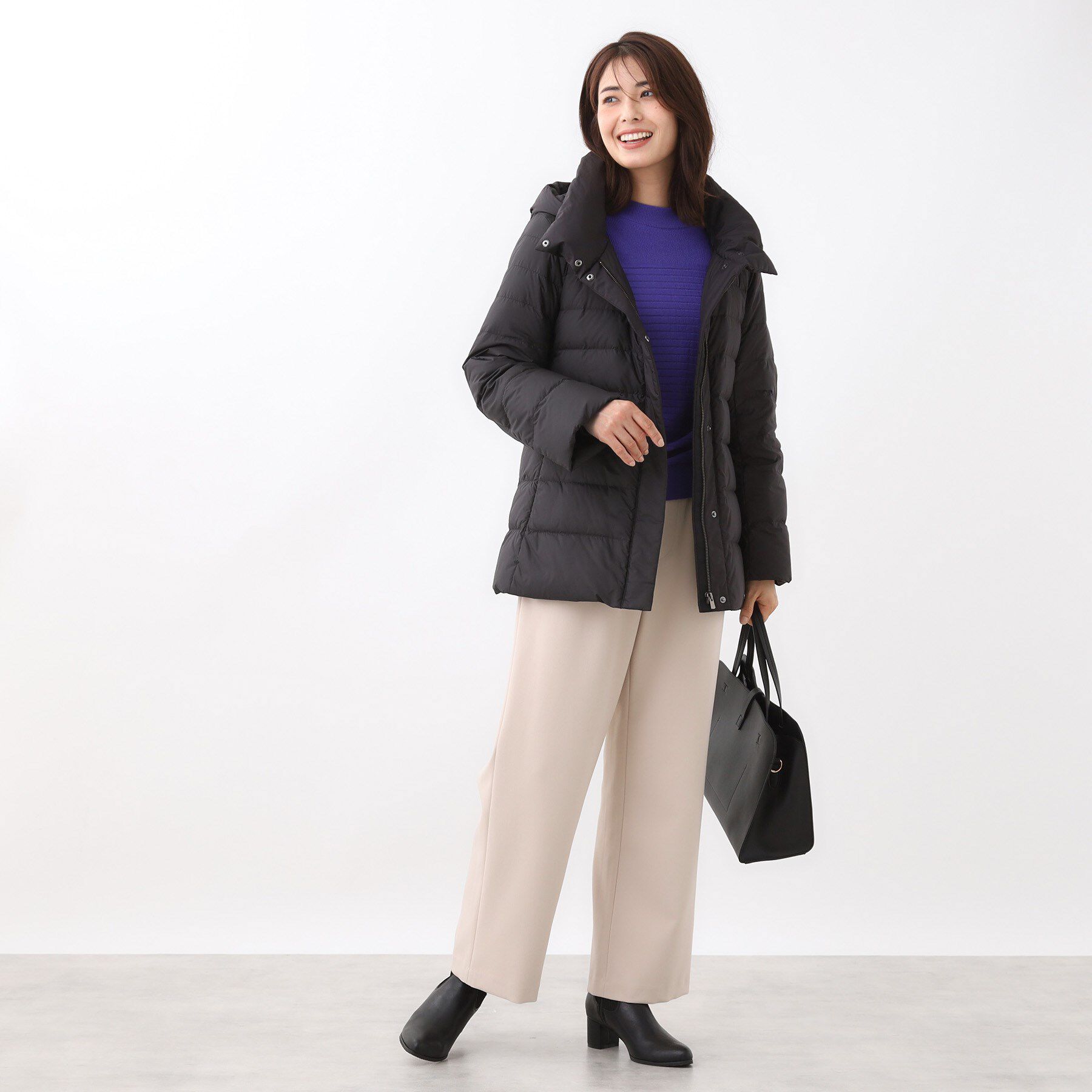 Reflect「【定番人気】フーデッドミドルダウンコート」|ダウン|