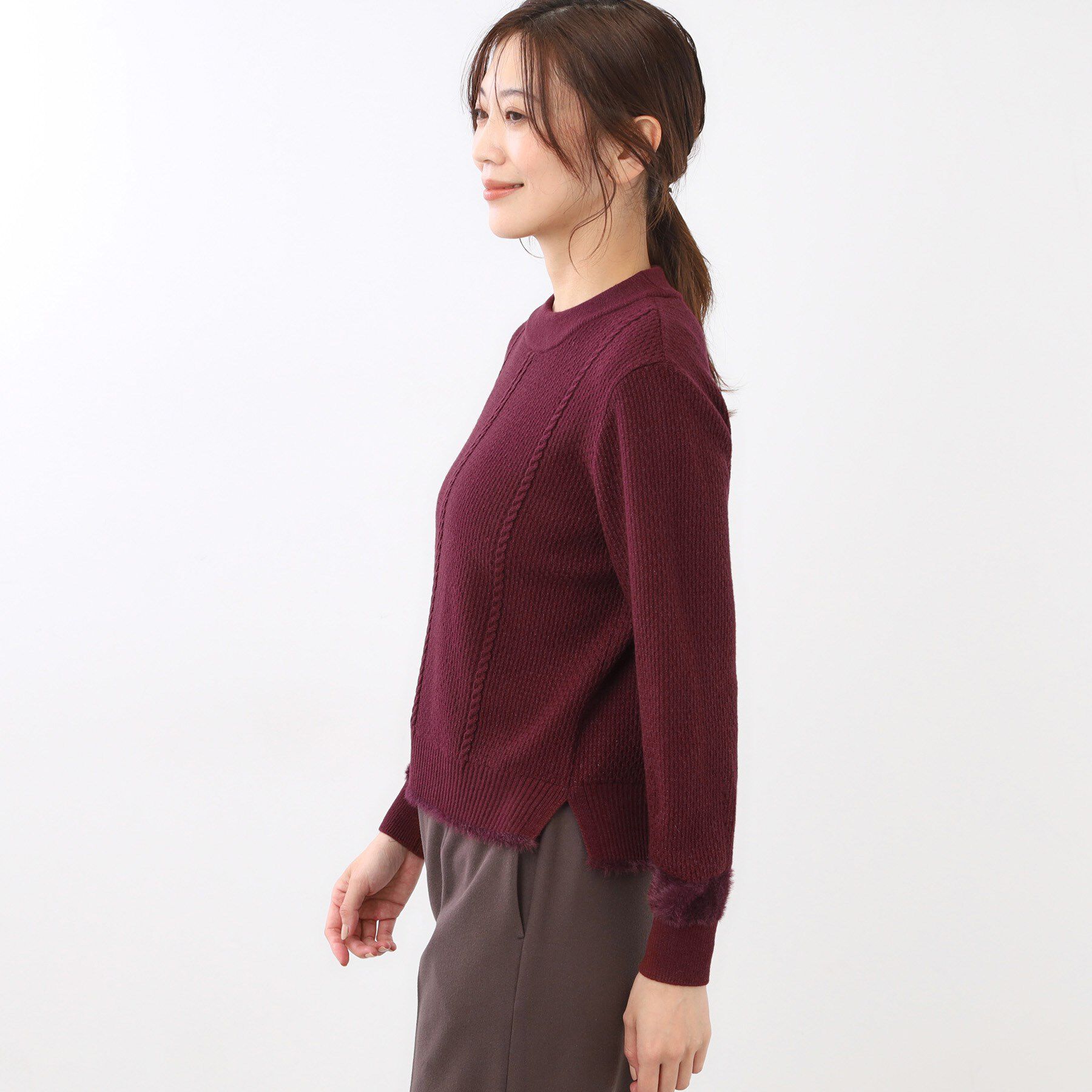 Reflect「【ほんのりラメ感◎】ケーブル柄ニット」|ニット・セーター|