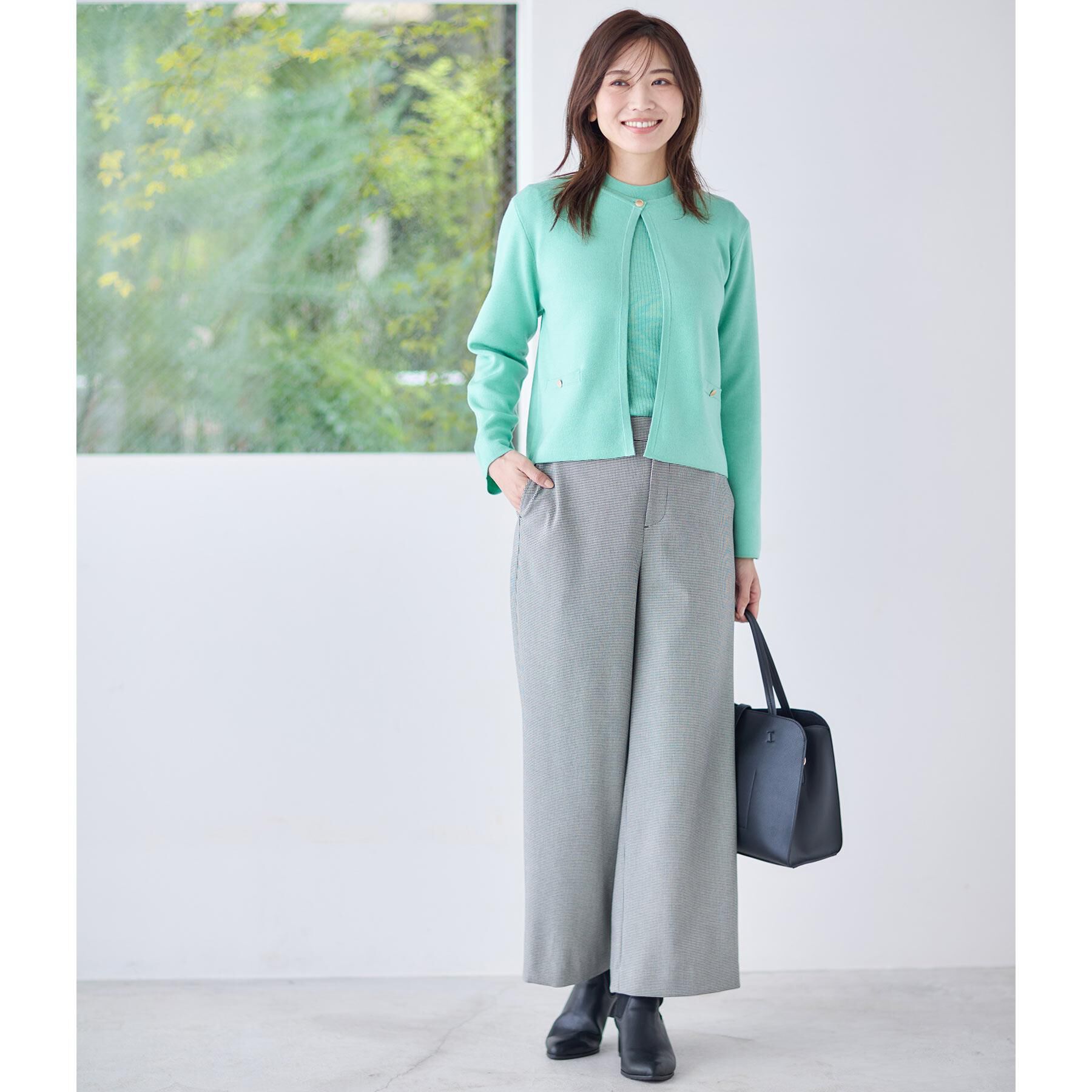 Reflect「【選べる5色／アンサンブル可】クルーネックカーディガン」|カーディガン|