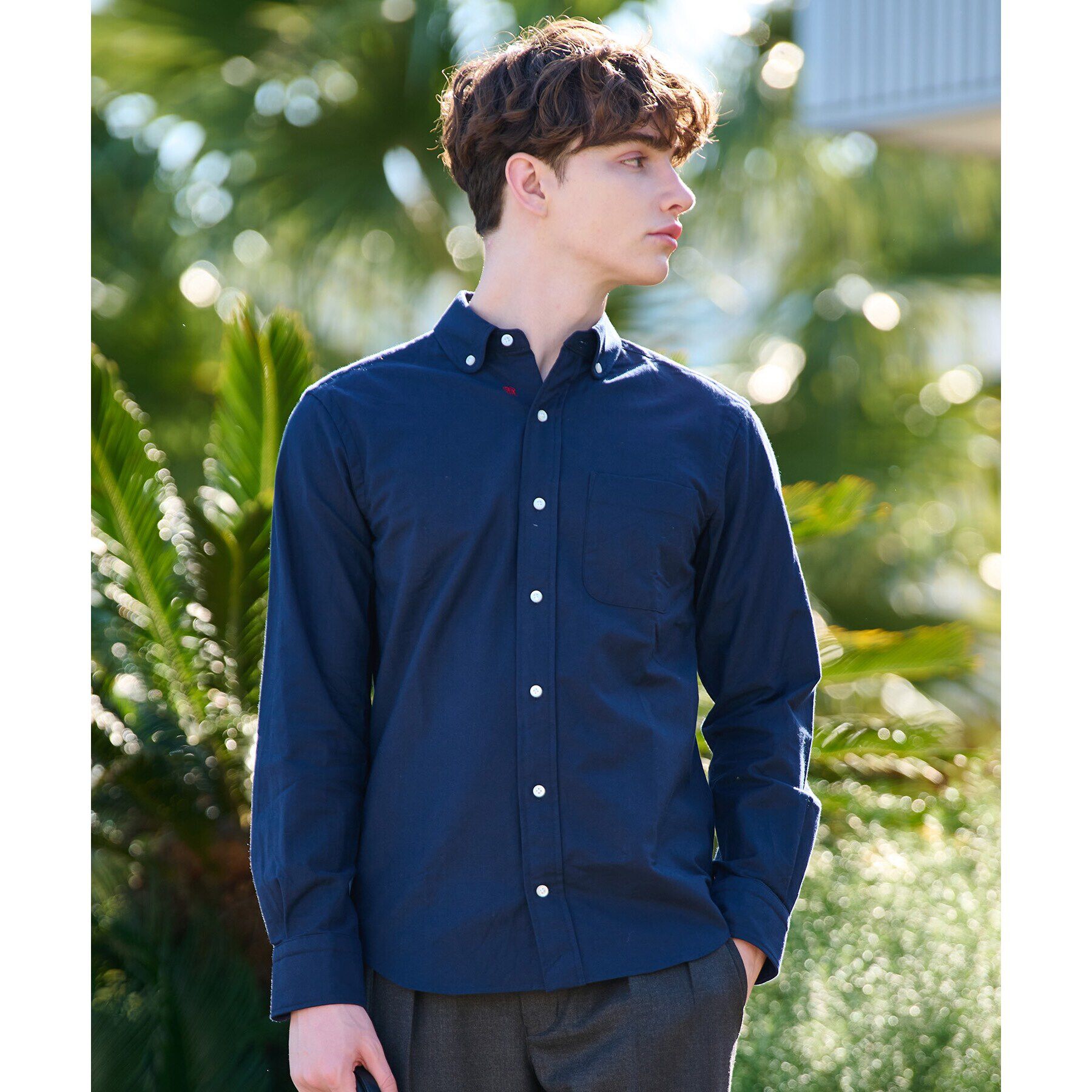 DRESSTERIOR「オックスフォード ラウンドカラーシャツ」|シャツ・ブラウス|