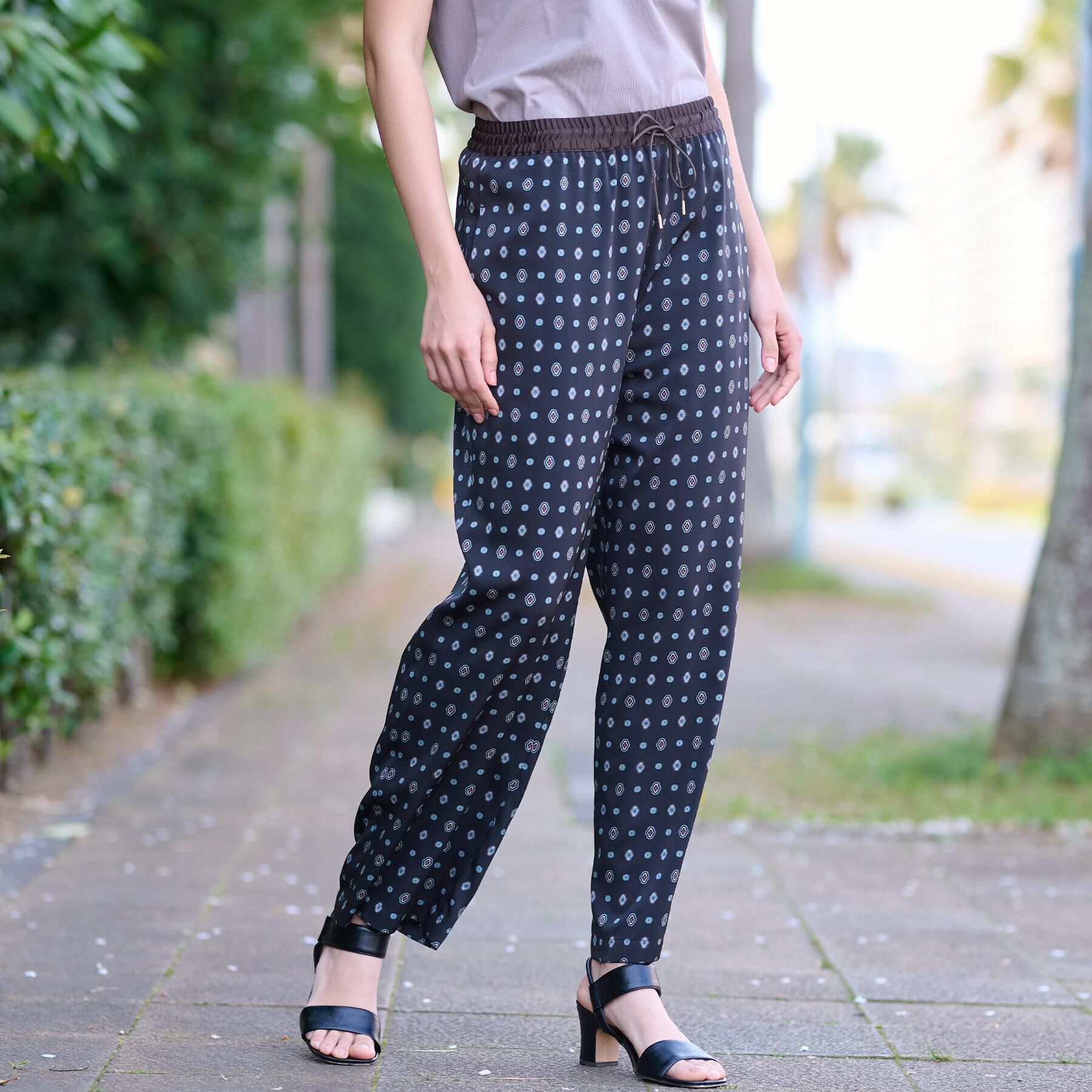 DRESSTERIOR「【ウエストゴム/小紋柄】エスニックヴィンテージプリントイージーパンツ」|その他|