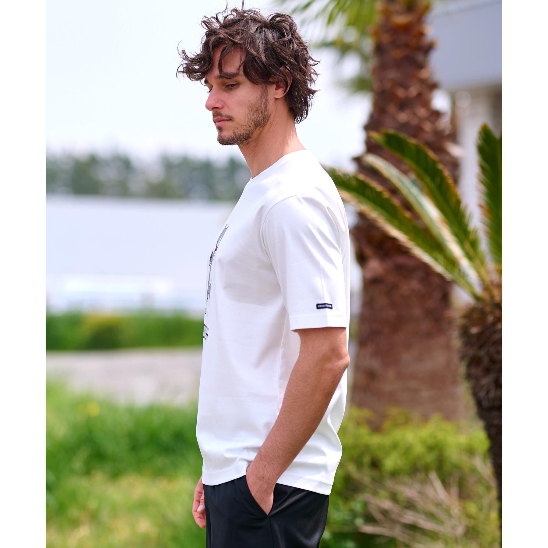 DRESSTERIOR「【接触冷感／抗菌防臭／消臭】ICE CLEAR COTTON キャットTシャツ」|Tシャツ・カットソー|
