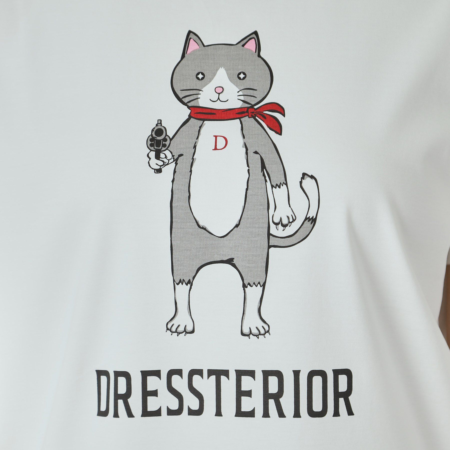 DRESSTERIOR「【接触冷感／抗菌防臭／消臭】アイスクリアコットンキャットTシャツ」|Tシャツ・カットソー|