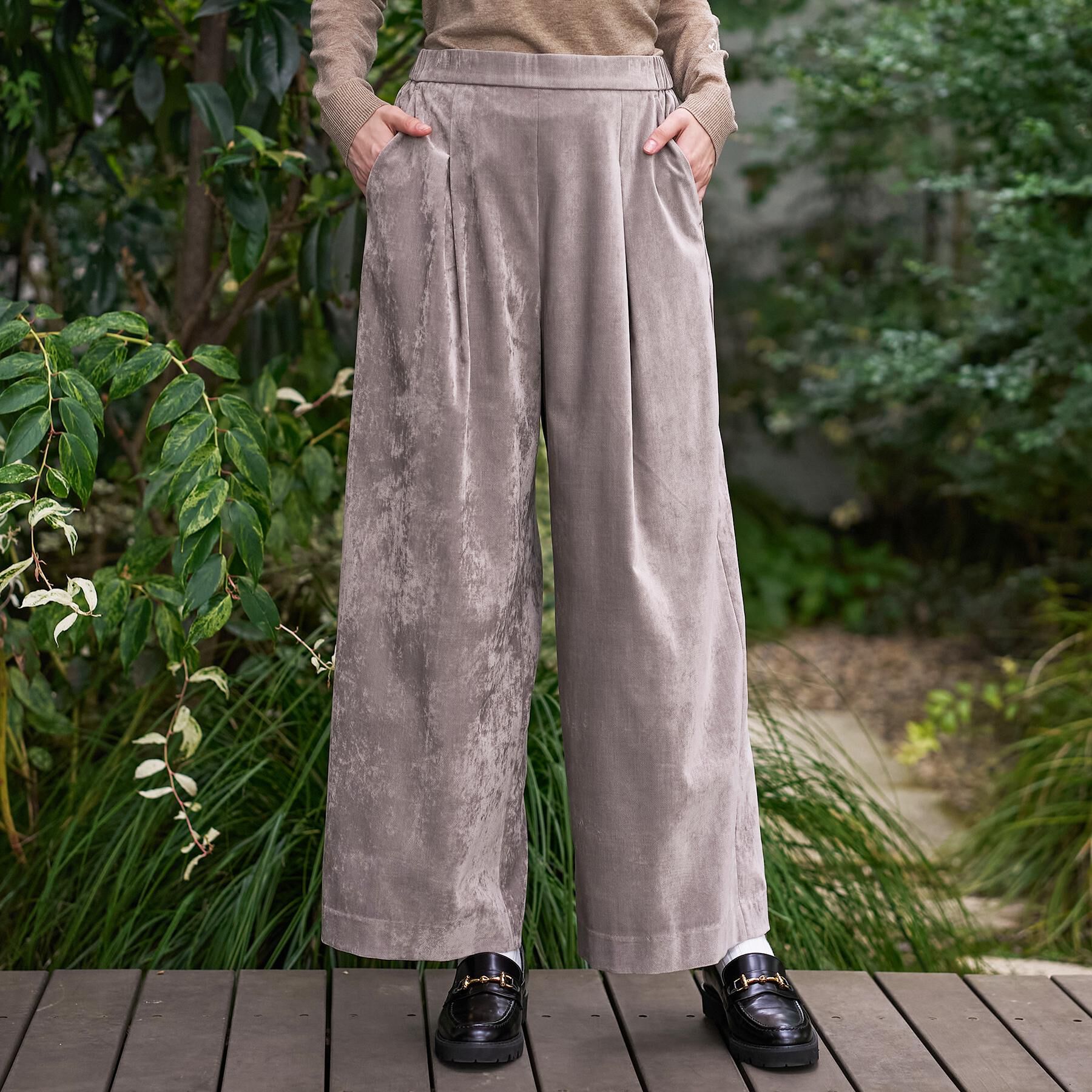 DRESSTERIOR「ソフト別珍イージーパンツ」|その他|グレー(012)