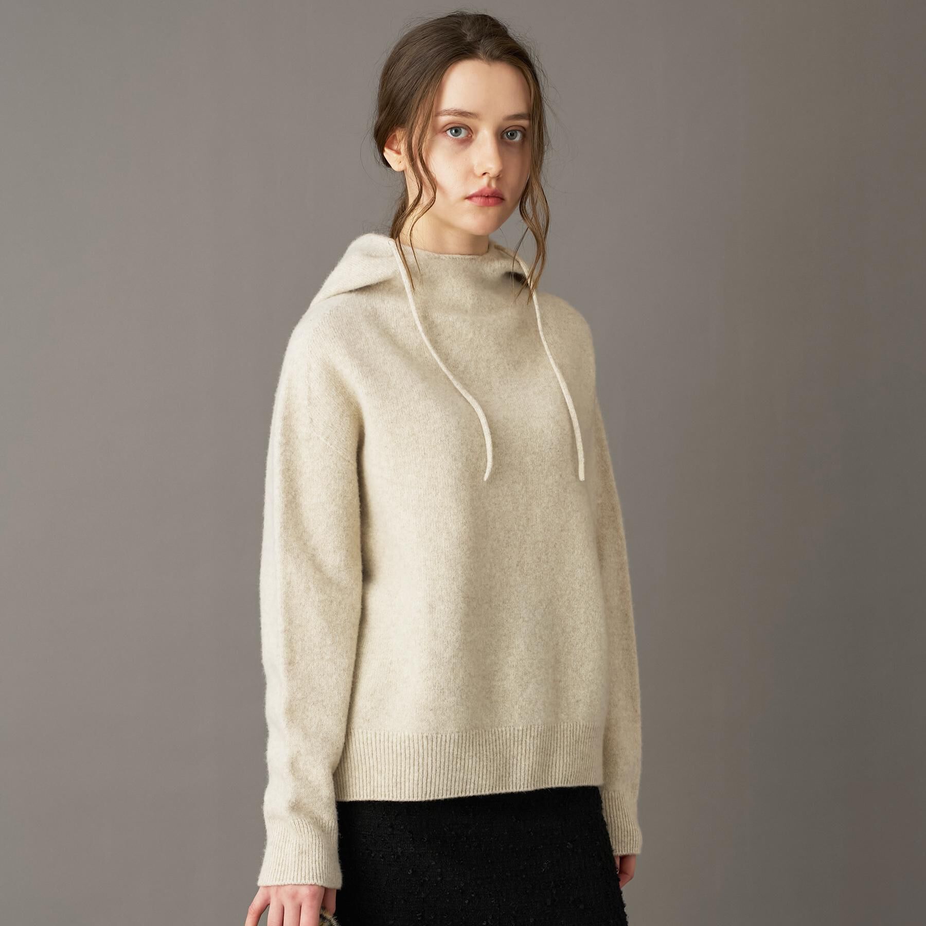 DRESSTERIOR「カシミヤブレンドフードニット」|ニット・セーター|