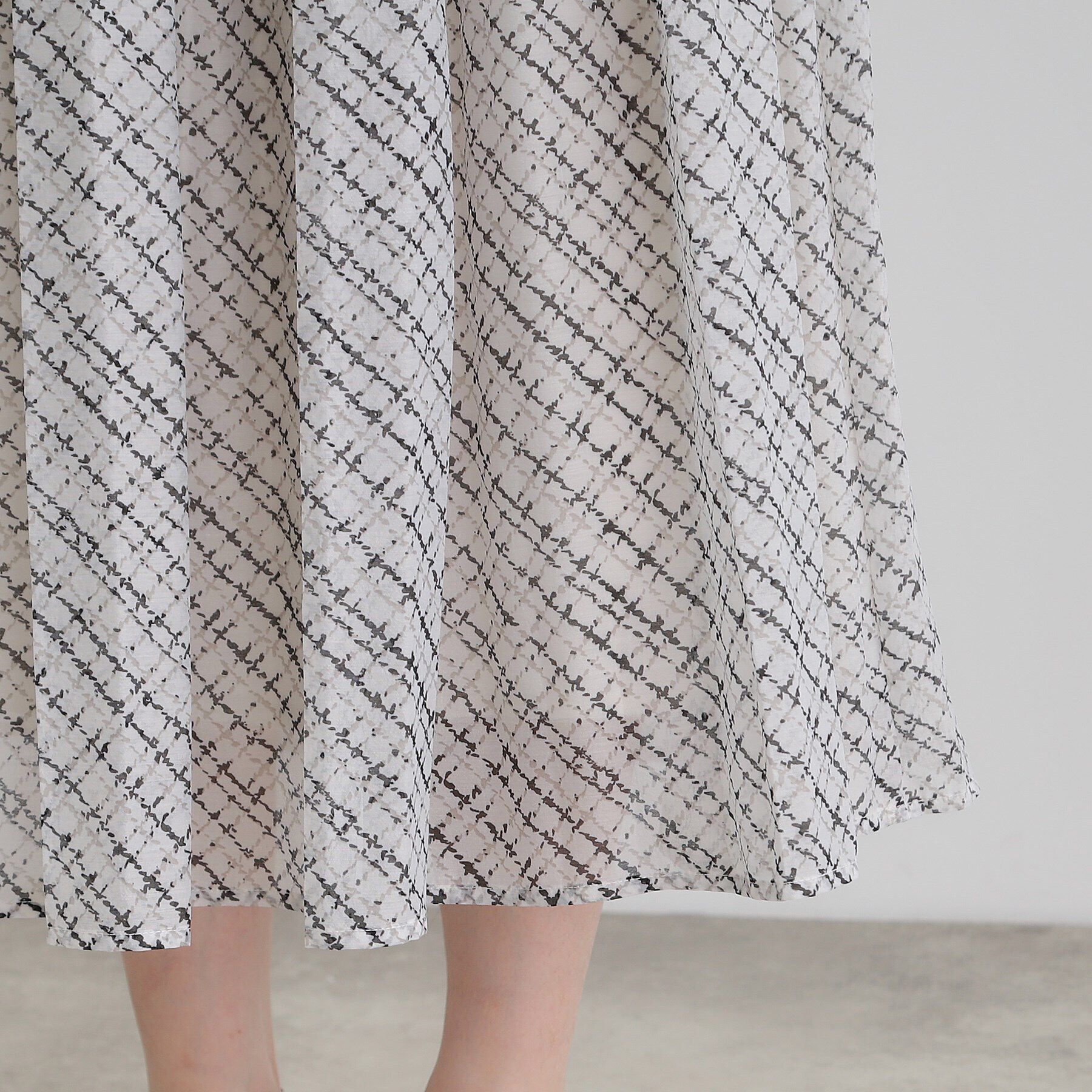 grove「ツイーディチェックオーガンジースカート」|スカート|