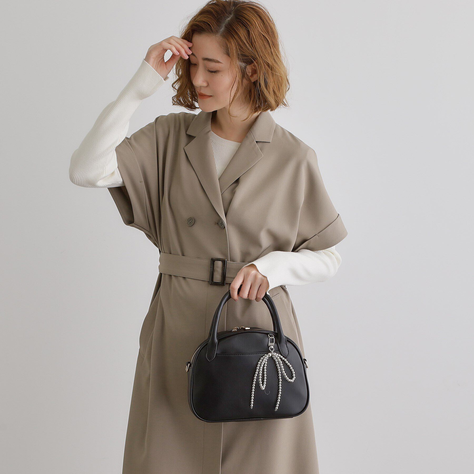 grove「リボンチャーム2WAYボストン」|ボストンバッグ|