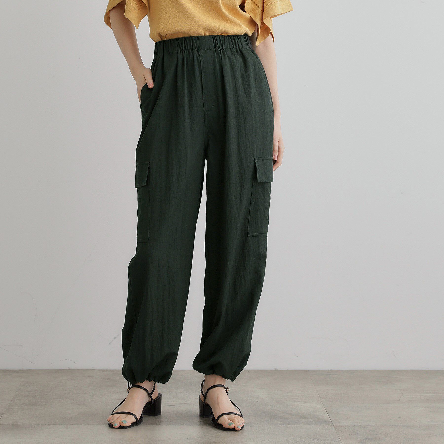 grove「【ひんやり】2WAYツイルカーゴパンツ」|その他|チャコールグレー(0