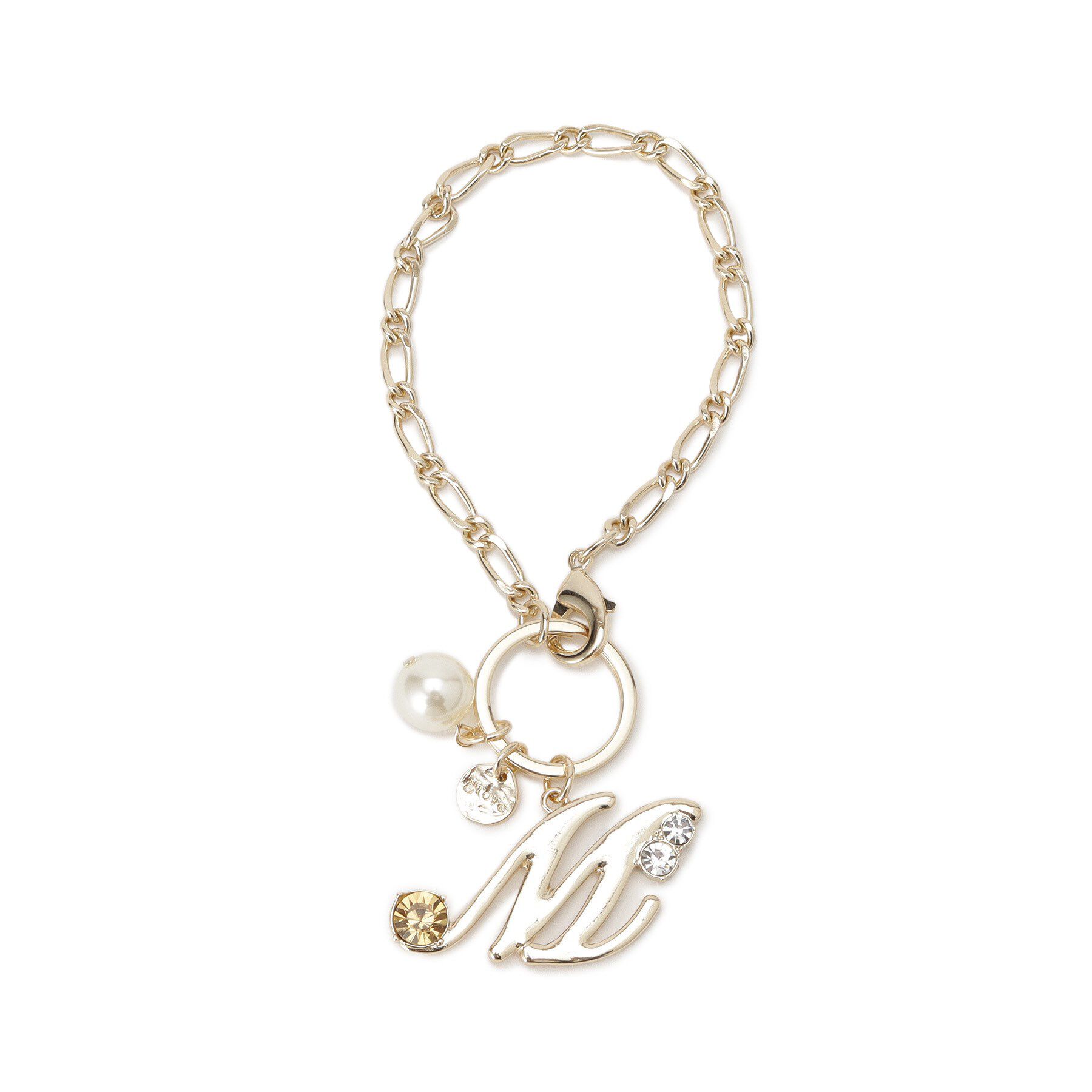 grove「アソートイニシャルバッグチャーム」|キーケース|ホワイト(002)