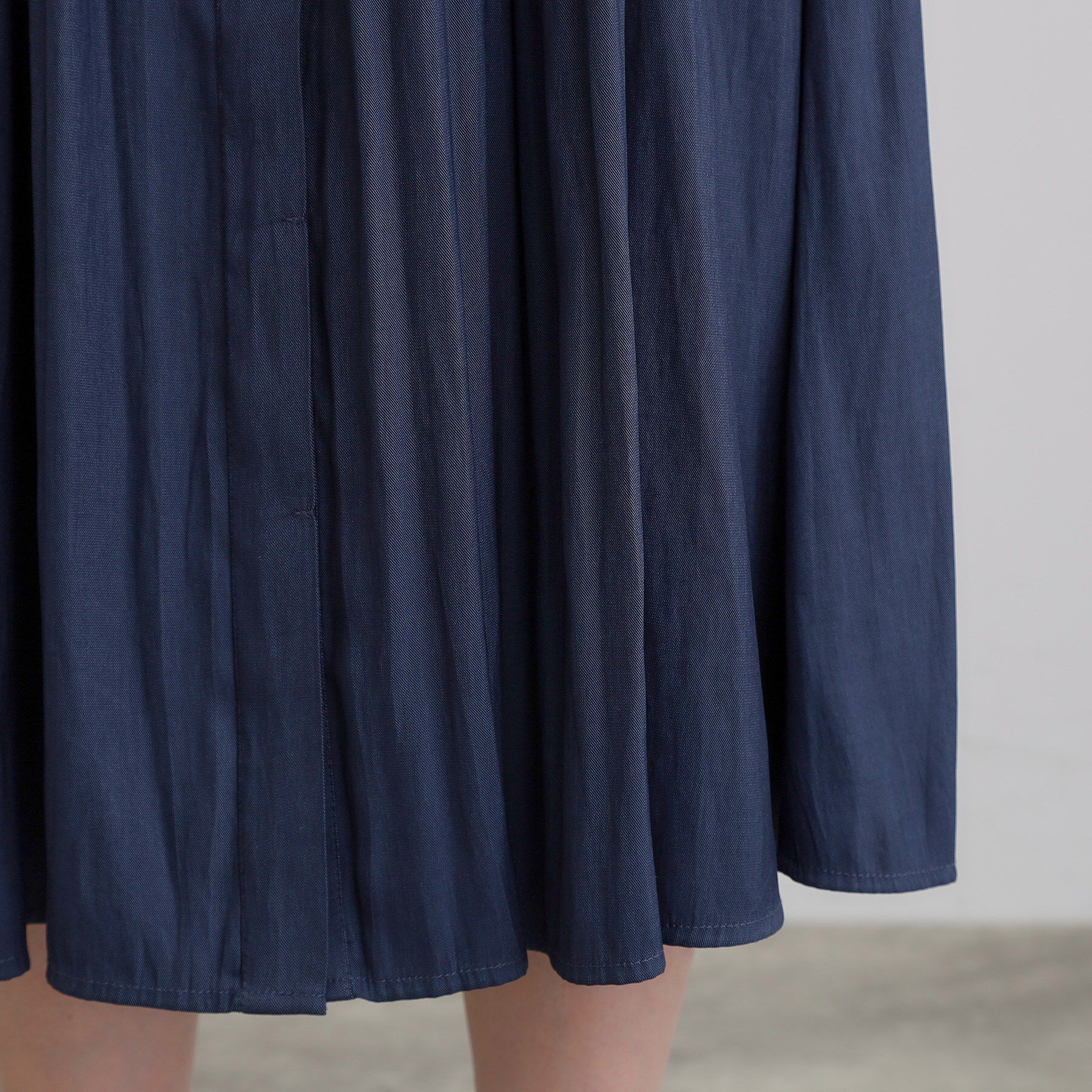 grove「贅沢プリーツが華やかなシャンブレープリーツワンピース」|ワンピース|