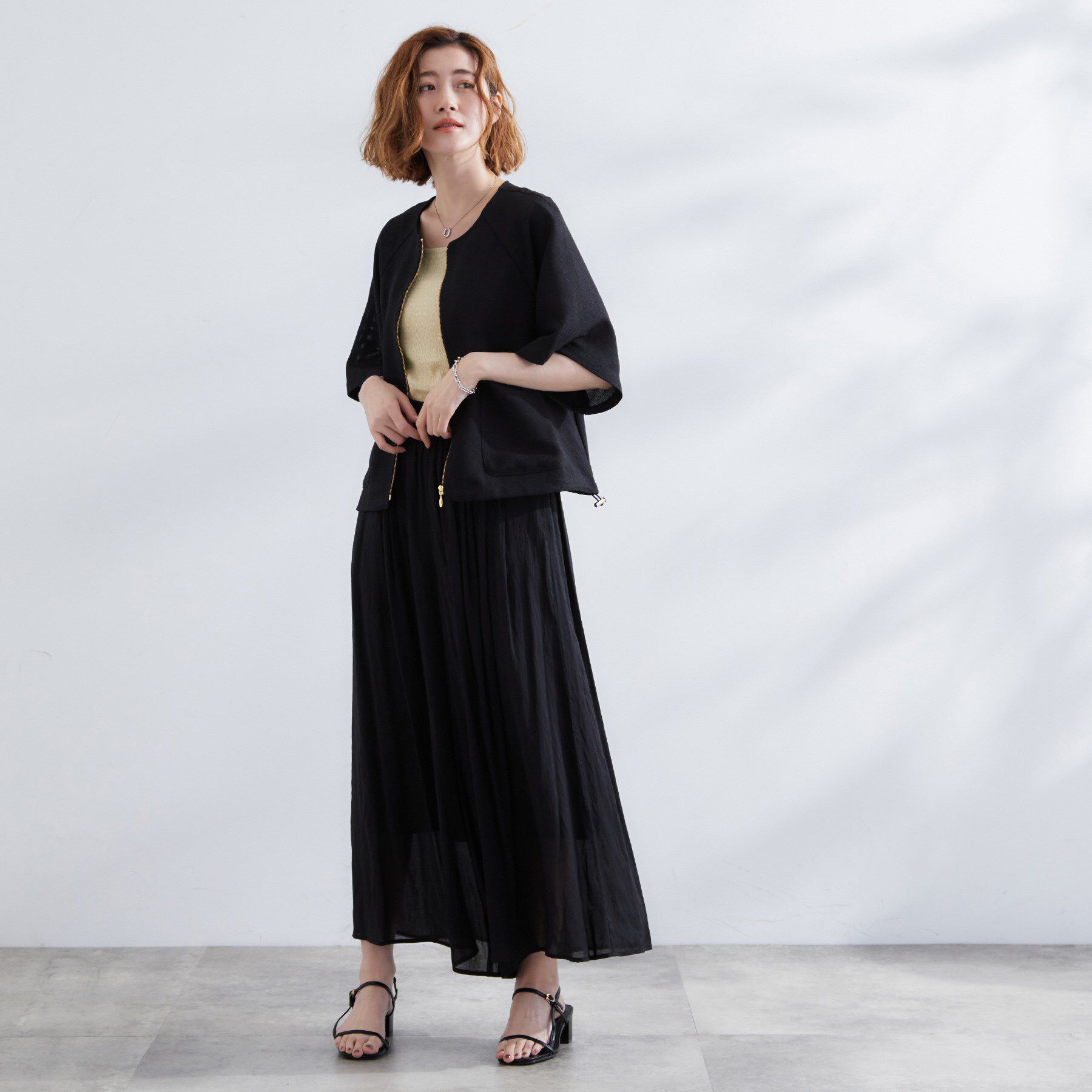 grove「ジャカードスクエアネックタンク」|キャミソール|