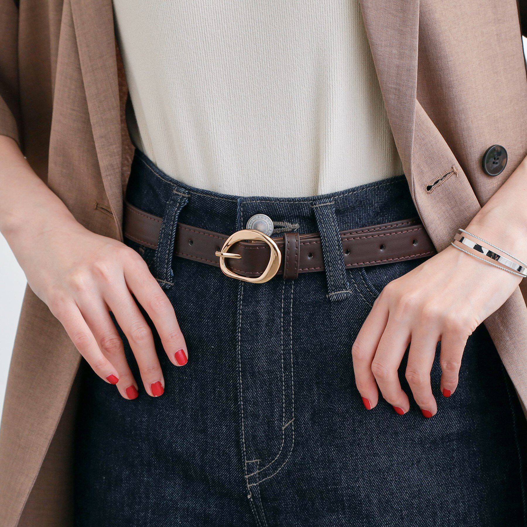 grove「ニュアンスメタルバックルベルト」|ベルト|