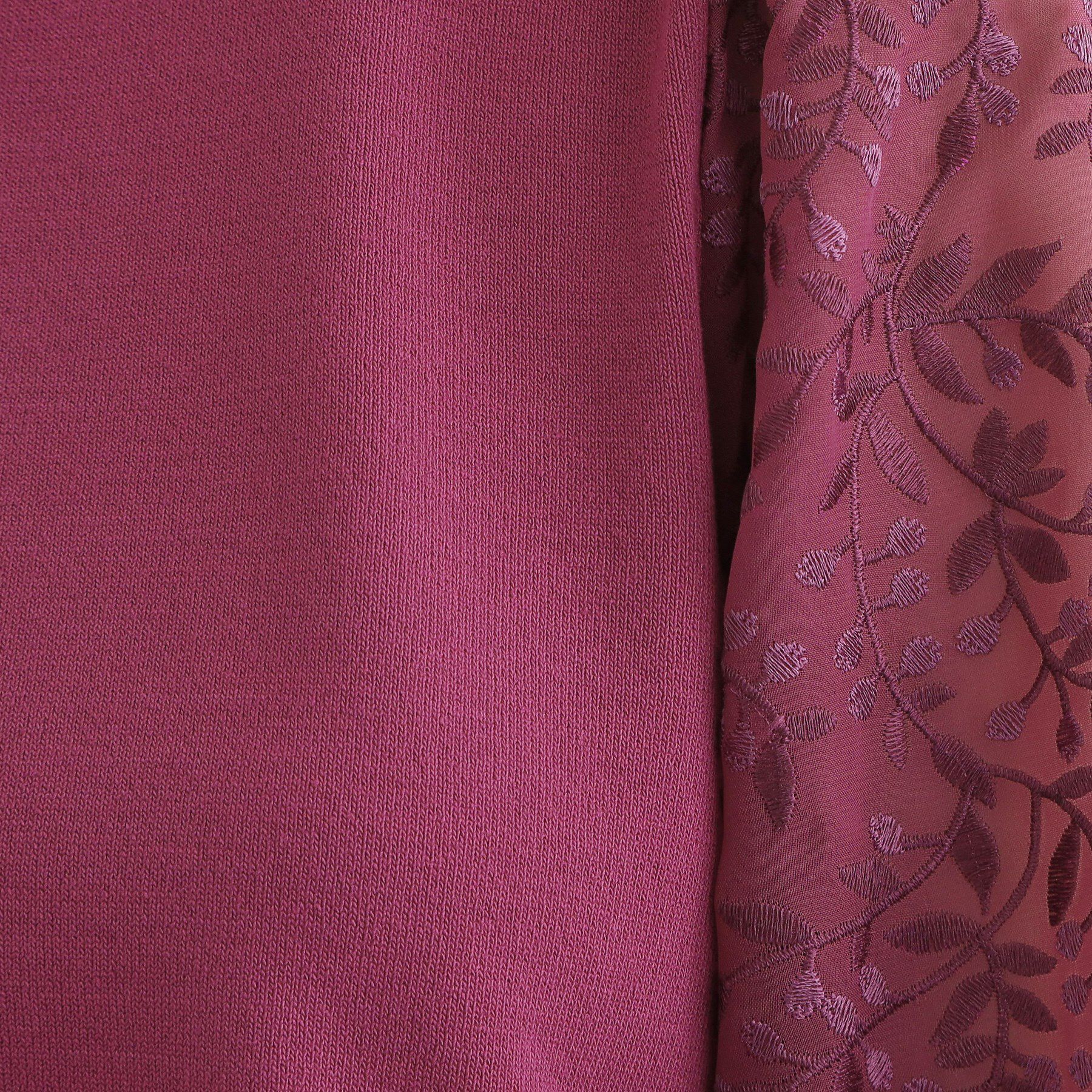 grove「【二の腕カバー】繊細さと上品さをまとう袖刺繍プルオーバーニット」|ニット・セーター|