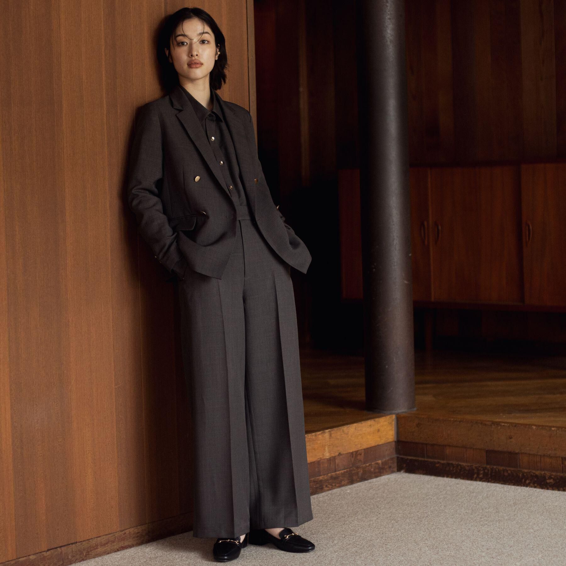 grove「【カセット服】洗えるストレートワイドパンツ」|その他|