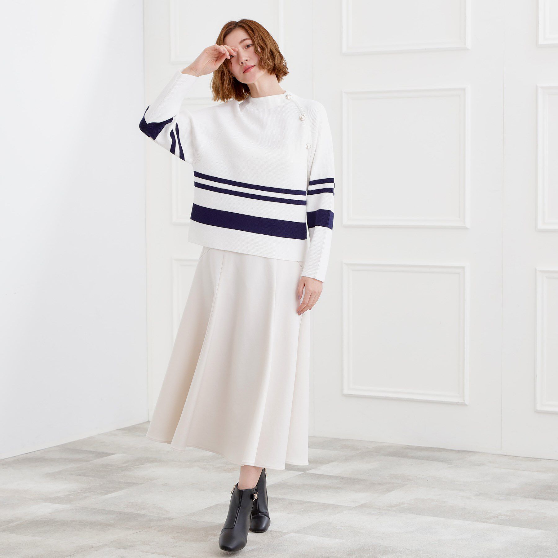 grove「ウーリッシュフレアスカート」|スカート|