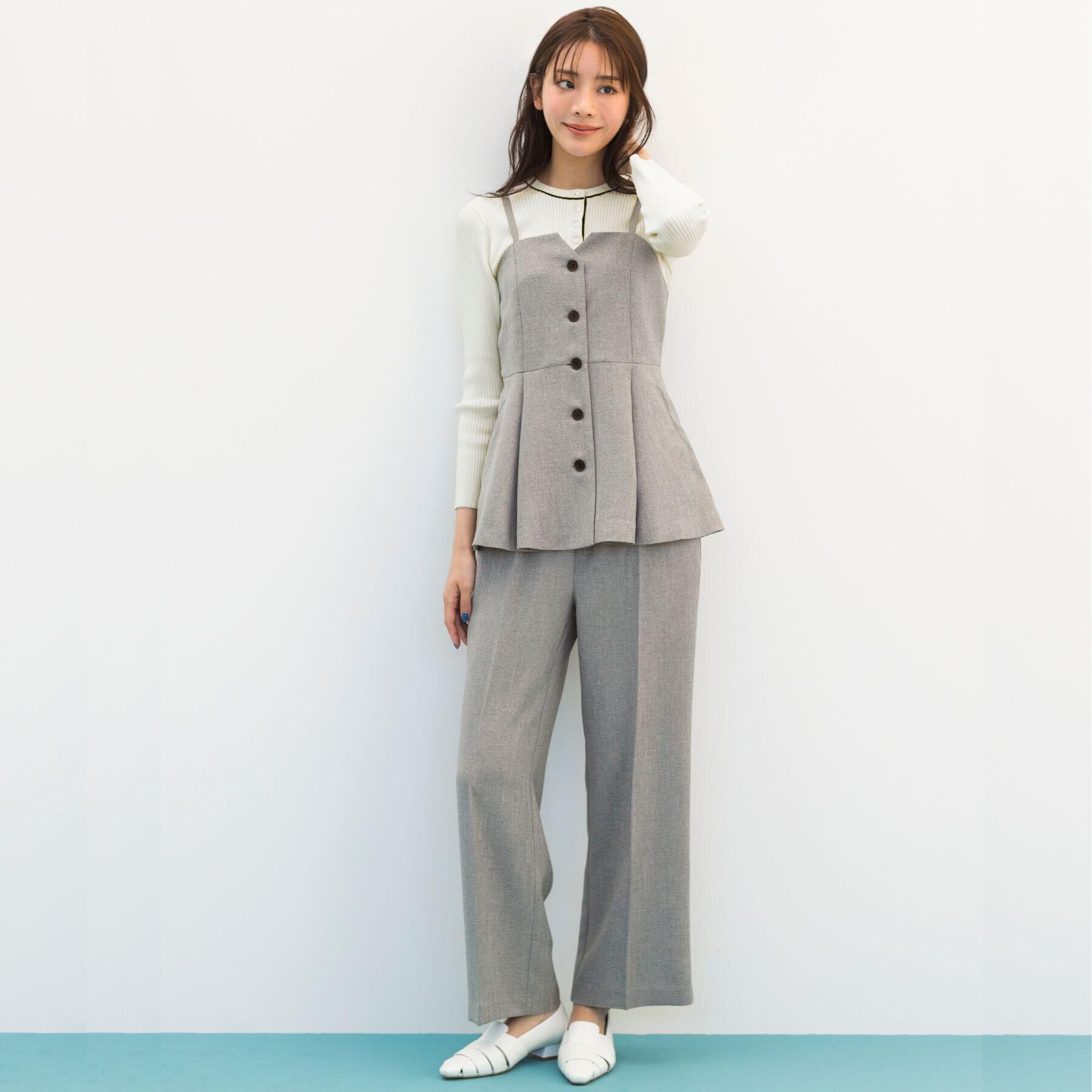 grove「【貴島明日香さん着用・カセット服】リネンライク ペプラムビスチェ」|シャツ・ブラウス|