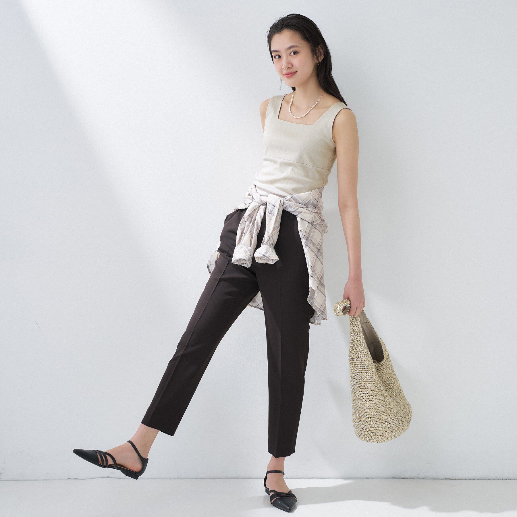 INDIVI「【日本製】ビスチェインナータンクトップ」|キャミソール|