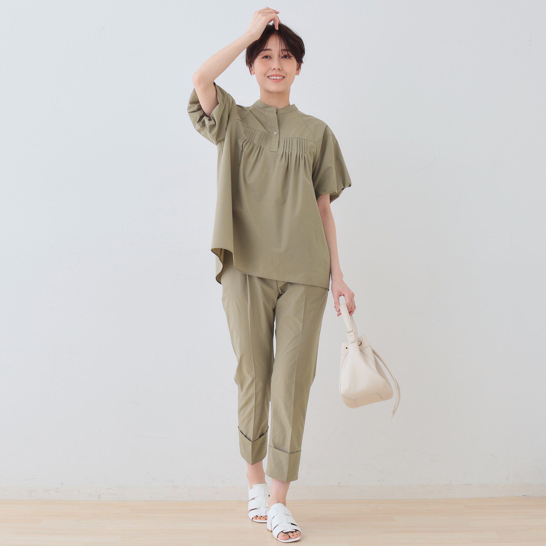 INDIVI「【通気性◎撥水／UV／SETUP可能】アクティブパンツ」|その他|