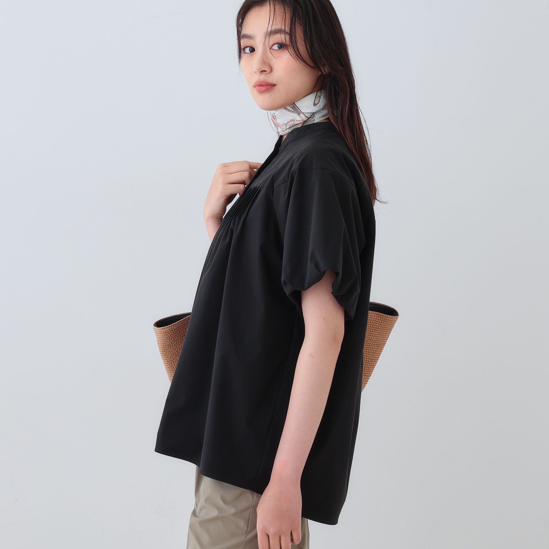 INDIVI「【通気性◎撥水／UV／SETUP可能】アクティブブラウス」|シャツ・ブラウス|