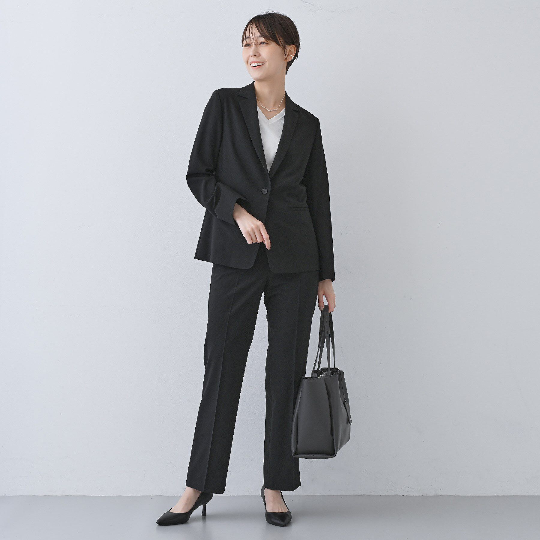 INDIVI「【洗える／夏スーツ】ミニ千鳥柄ストレートパンツ」|その他|