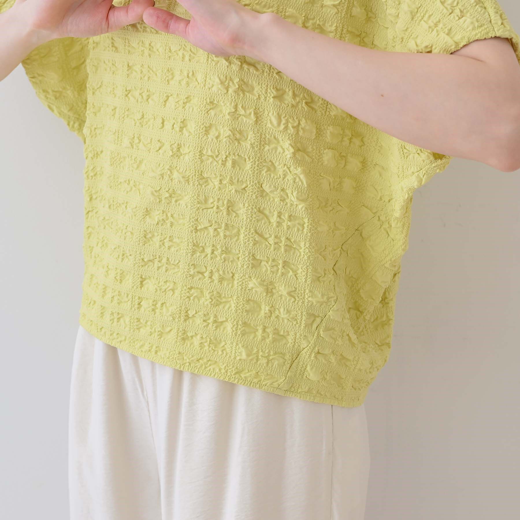 INDIVI「【洗える／凹凸素材／UVケア】コンパクトトップス」|Tシャツ・カットソー|