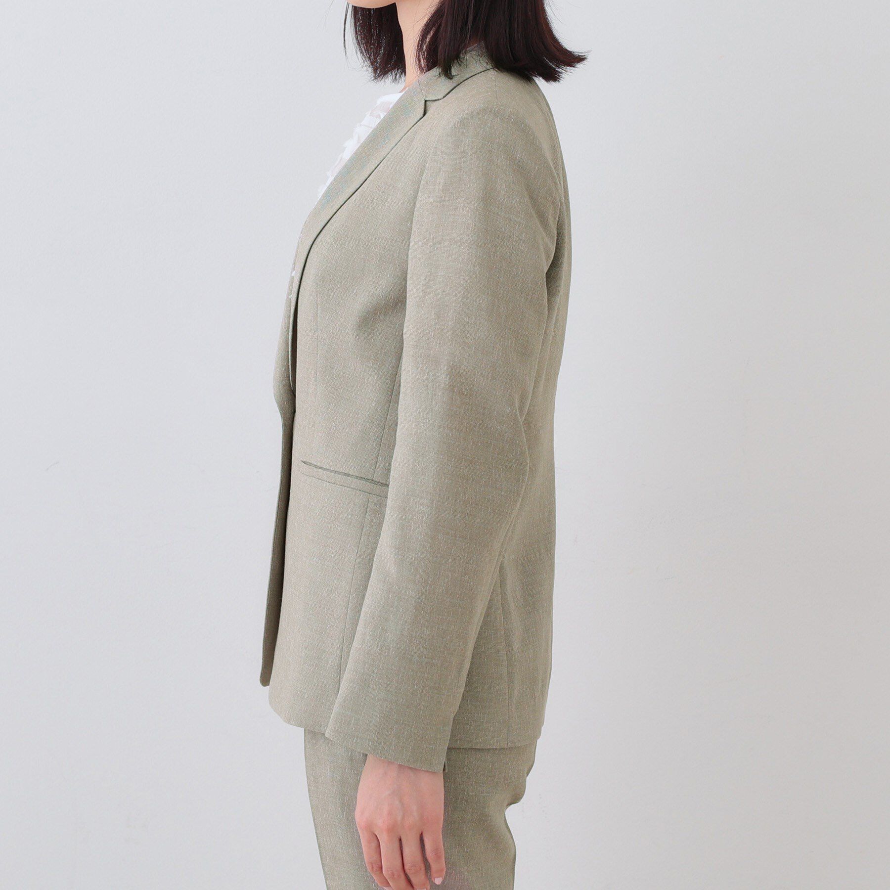 INDIVI「【日本製】リネンライクテーラードジャケット」|テーラードジャケット|