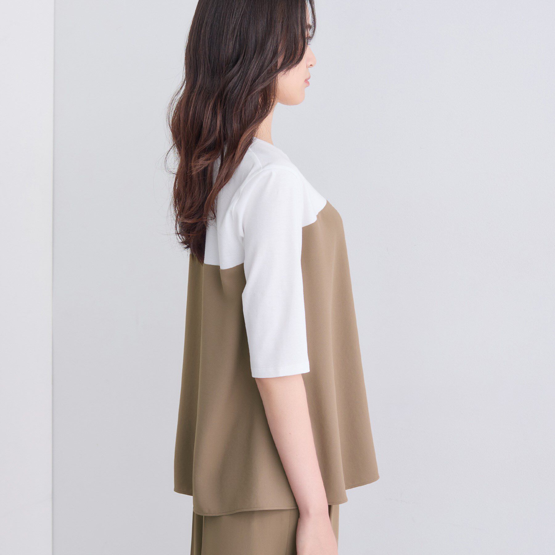 INDIVI「【セットアップ可能】ビスチェレイヤード風トップス」|Tシャツ・カットソー|