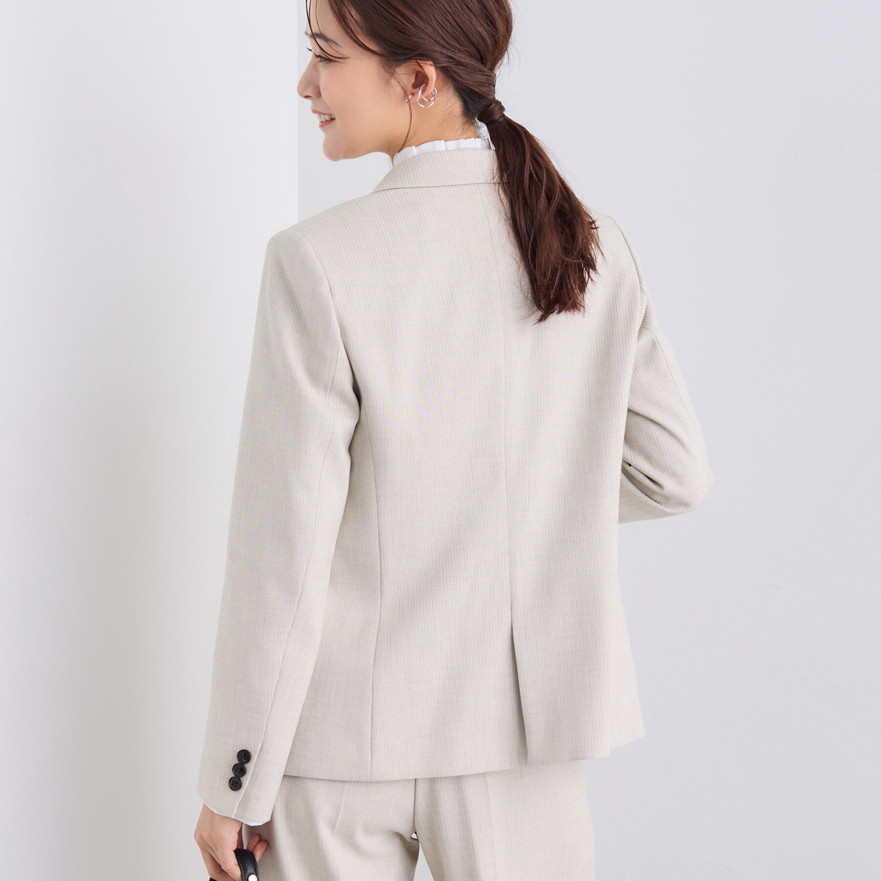 INDIVI「【日本製／通勤スーツ】プレシャスドビー テーラードジャケット」|スーツ|