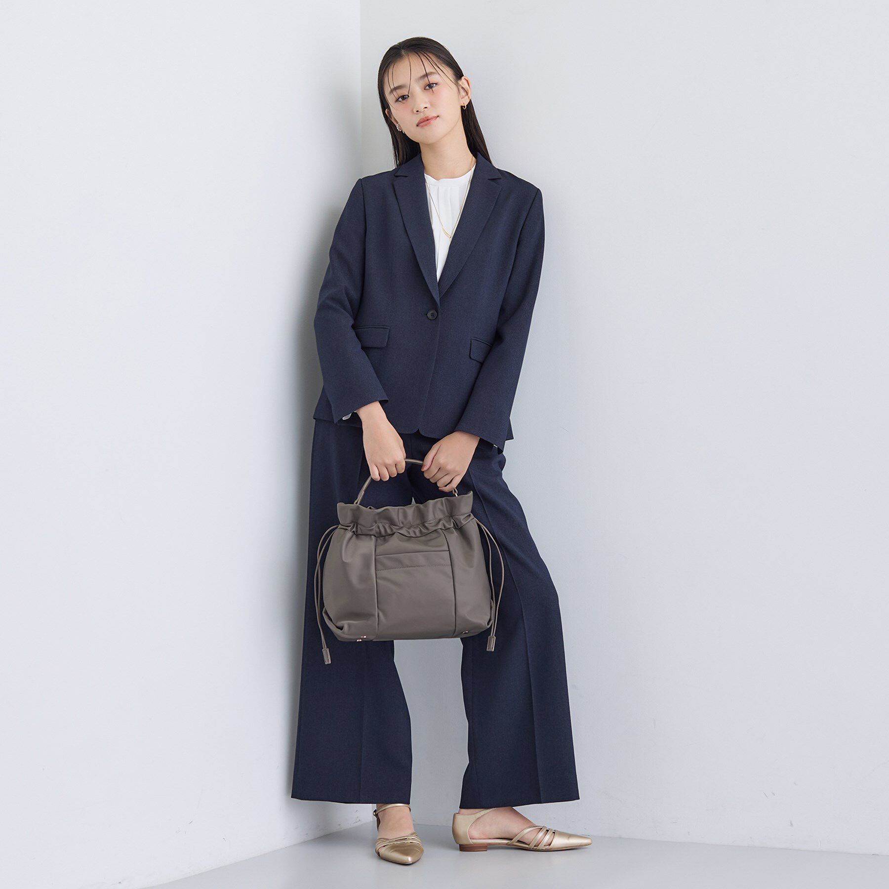 INDIVI「【洗える／通勤／スーツ】メランジストレッチ テーラージャケット」|スーツ|