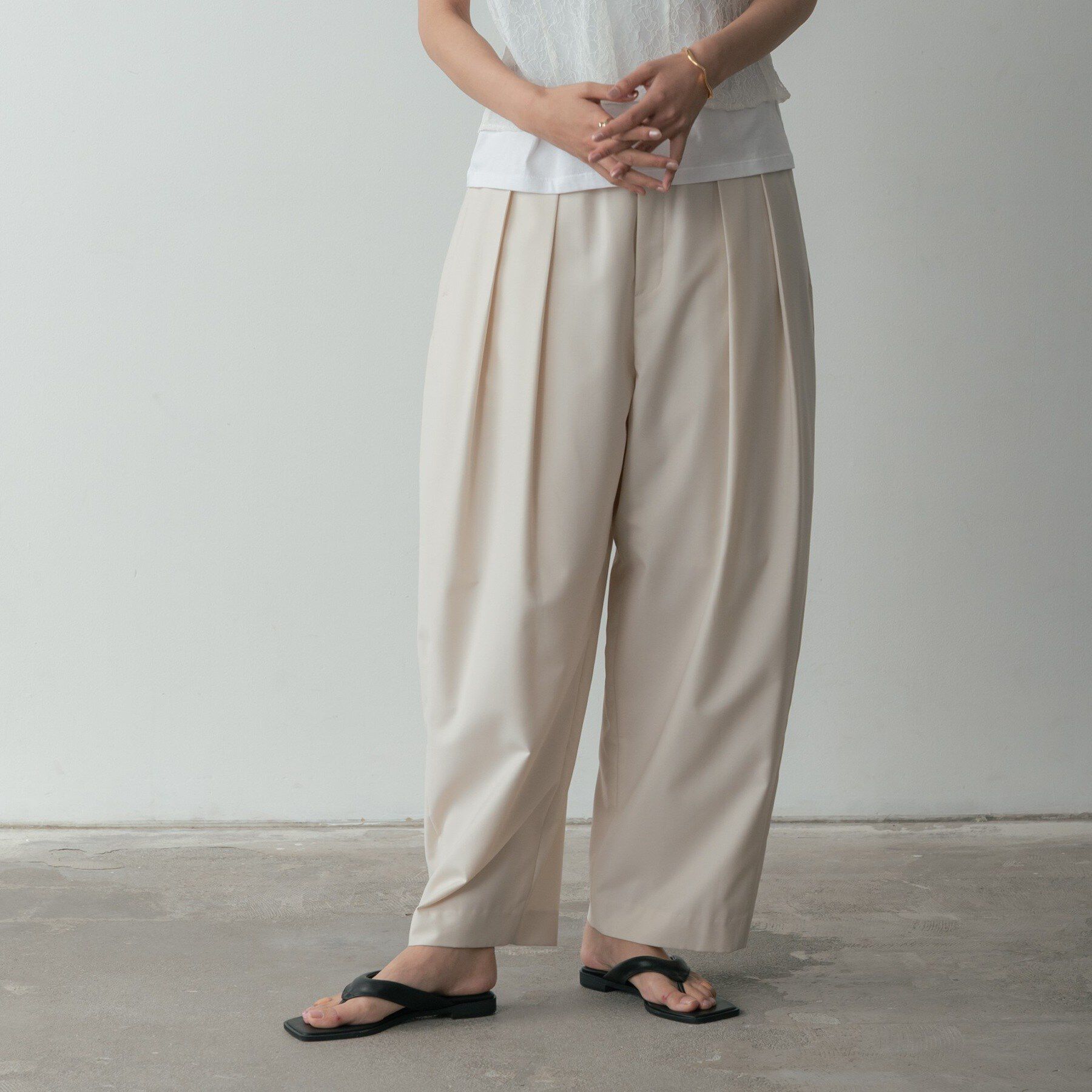 GALLEST「カーヴィーパンツ」|その他|オフホワイト(003