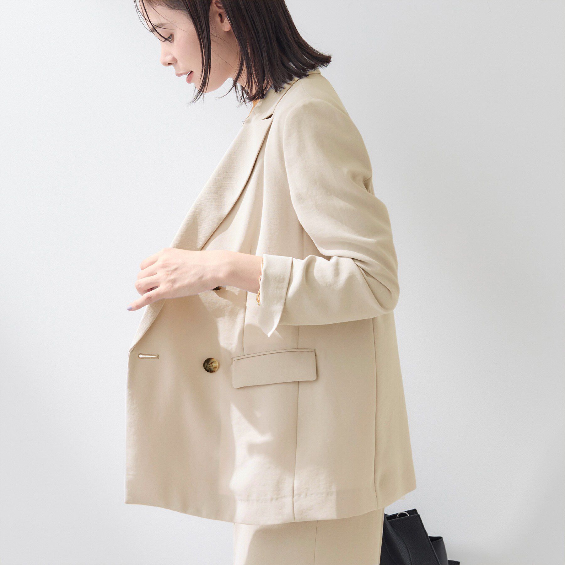 INDIVI「【洗える／多機能／SETUP可】着る日傘ダブルジャケット」|テーラードジャケット|