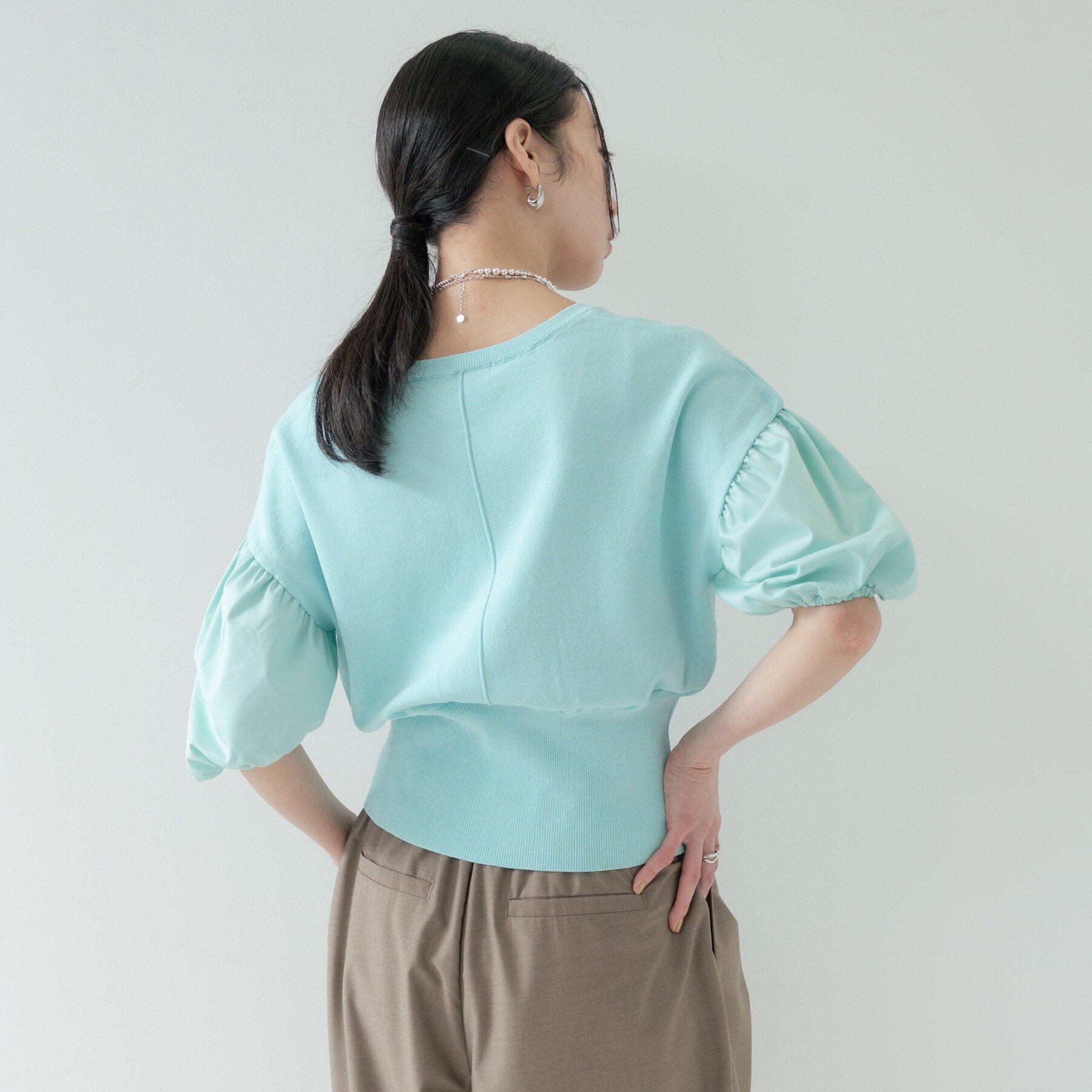 GALLEST「ドッキングパフスリーブニット」|ニット・セーター|