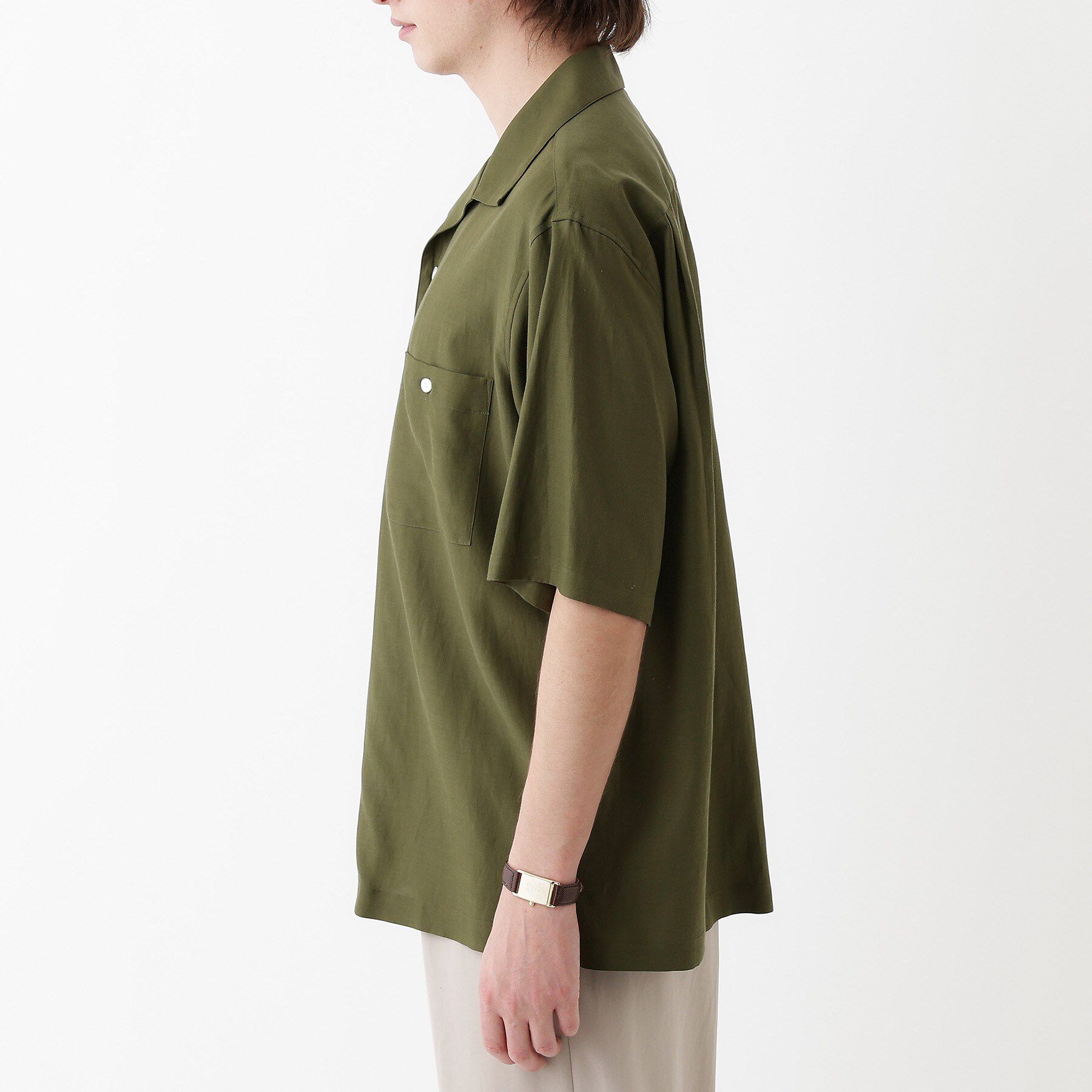 TAKEO KIKUCHI「【THE FLAGSHIP】変形オープンカラー 半袖シャツ」|シャツ・ブラウス|