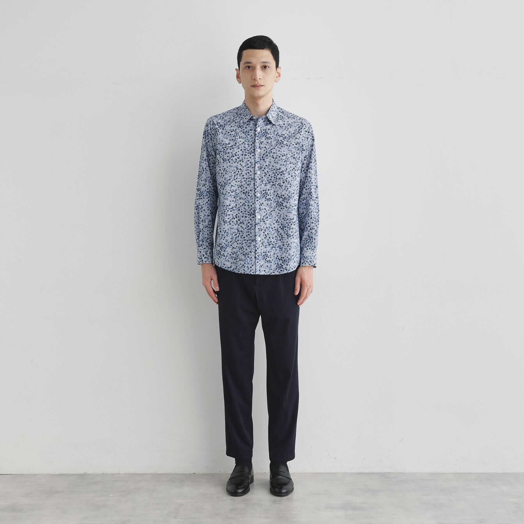 TAKEO KIKUCHI「ストライプ小花 長袖シャツ」|シャツ・ブラウス|