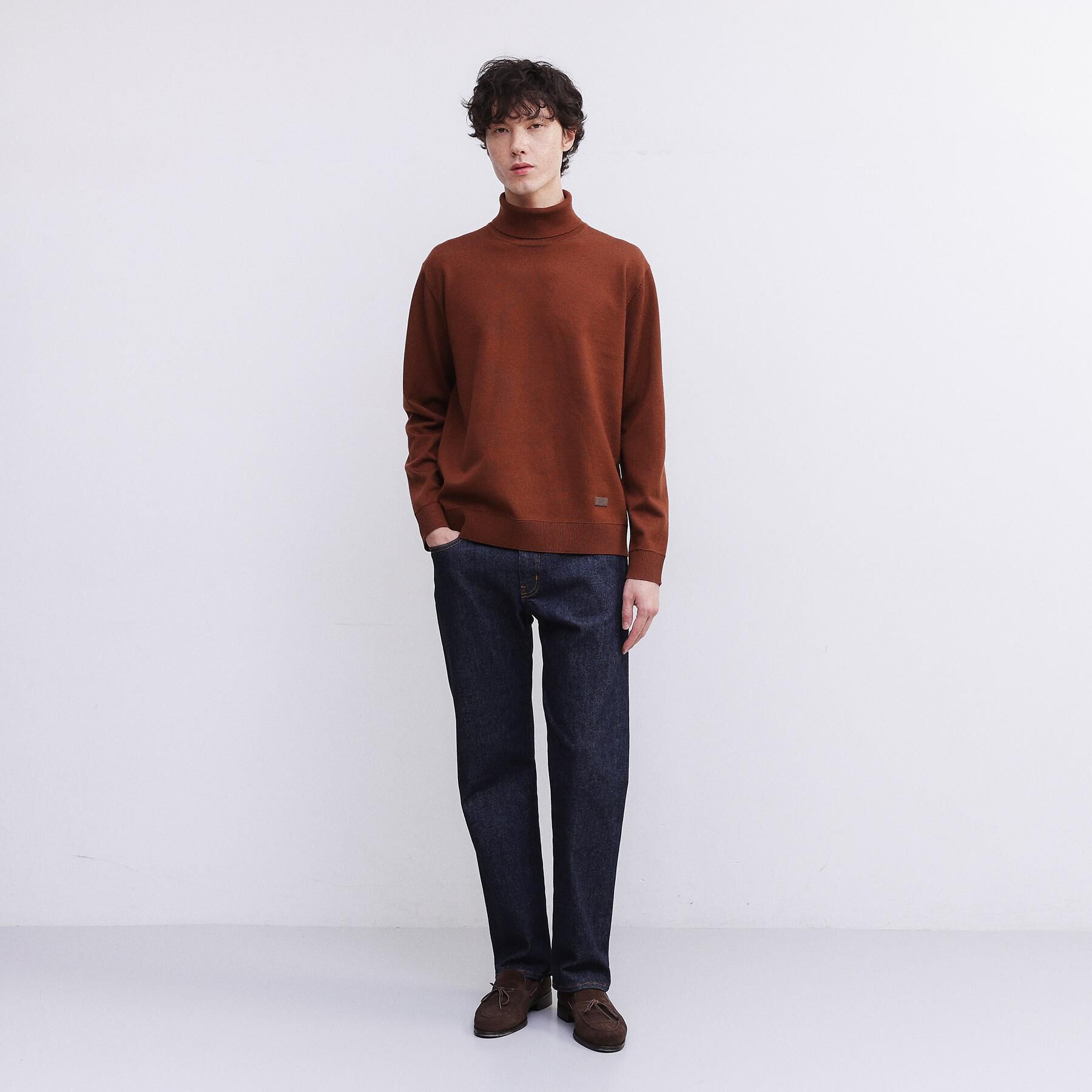 TAKEO KIKUCHI「アンチピリング タートルネック ニット」|ニット・セーター|