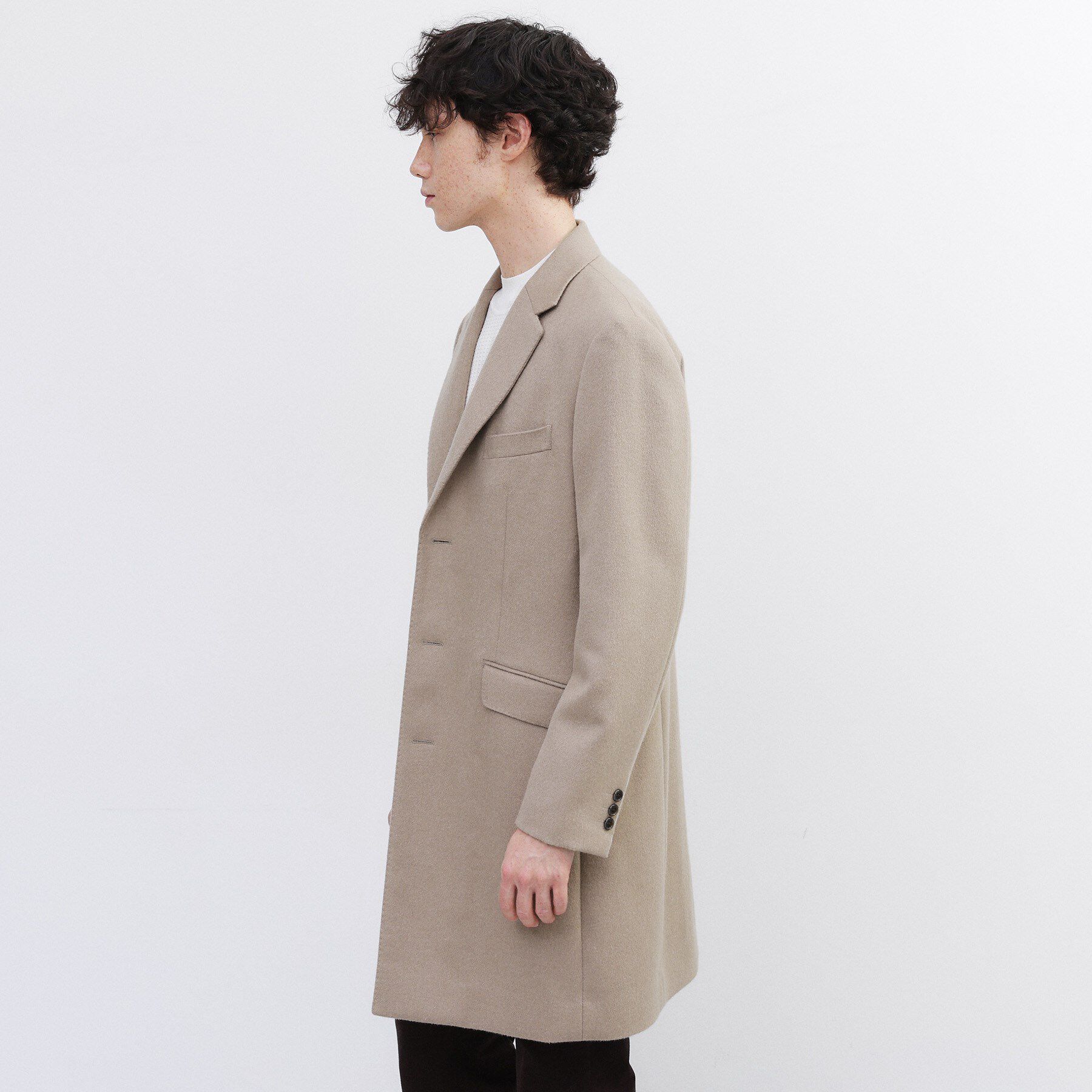 TAKEO KIKUCHI「カシミヤブレンド ビーバー調チェスターコート」|その他|