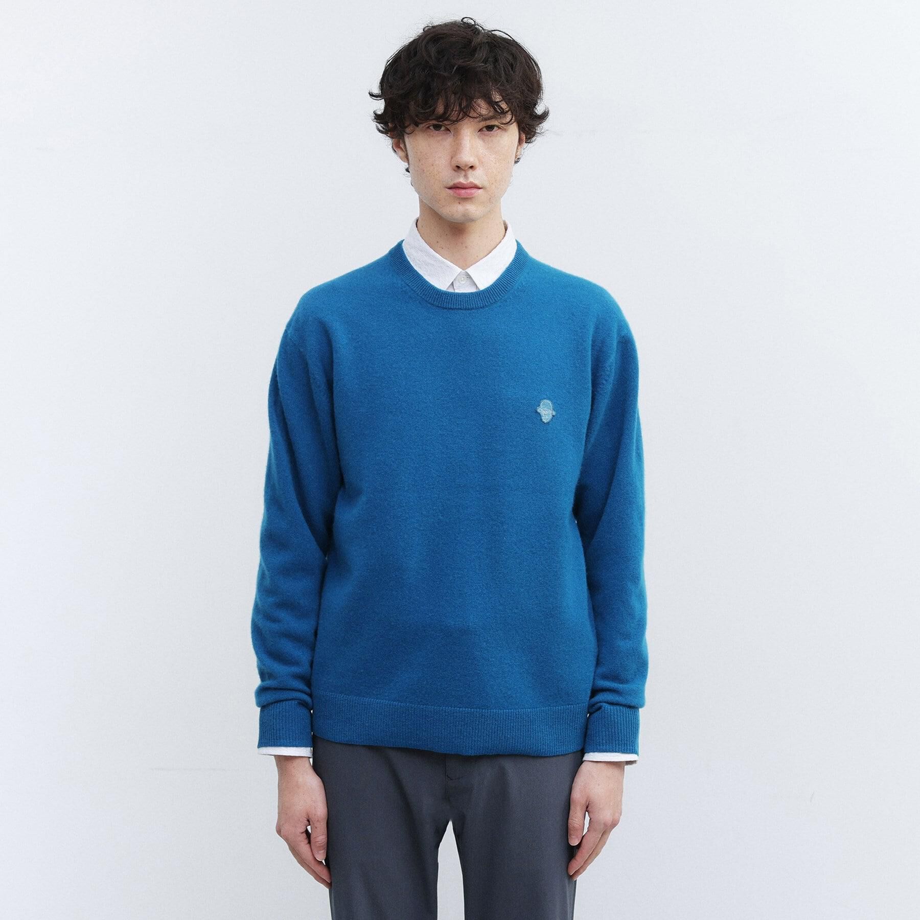 TAKEO KIKUCHI「【Air Palette Knit】ワンポイント カラーニット プルオーバー」|ニット・セーター|