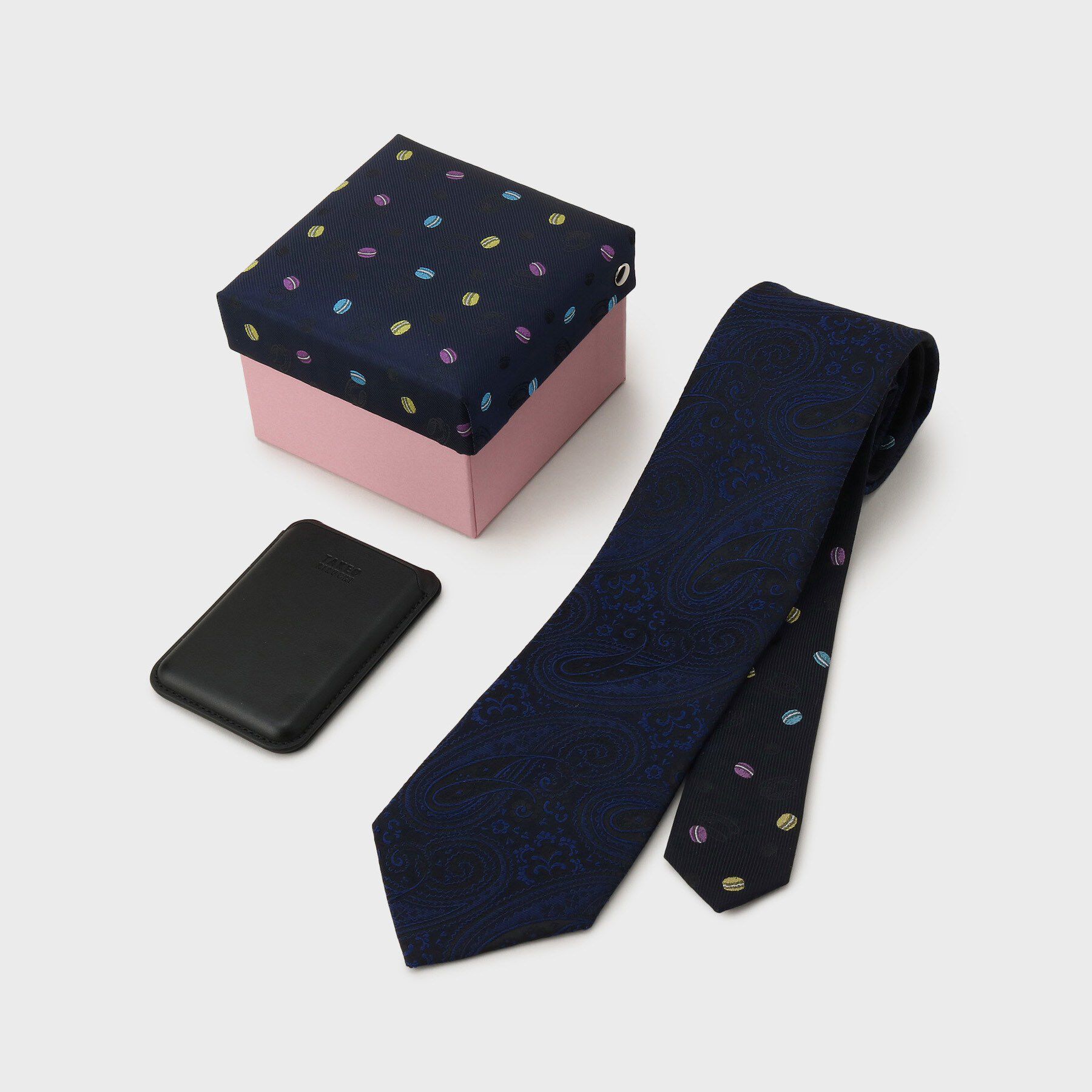 TAKEO KIKUCHI「【スマホスタンド機能付きパスケース】ビューティフルアソートBOXセット」|その他|ネイビー(594)