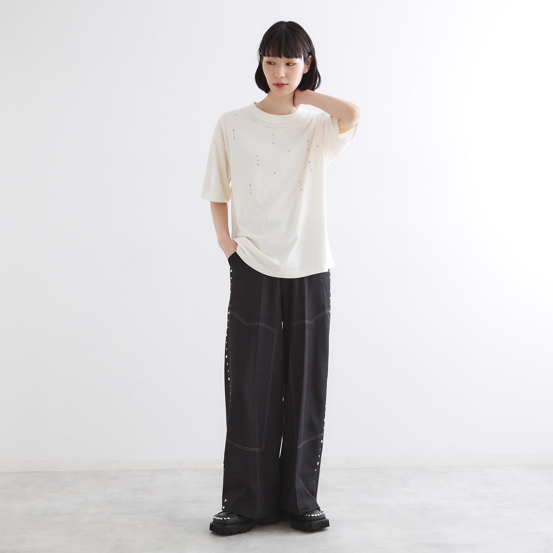 tk.TAKEO KIKUCHI「スタッズスラックス」|その他|