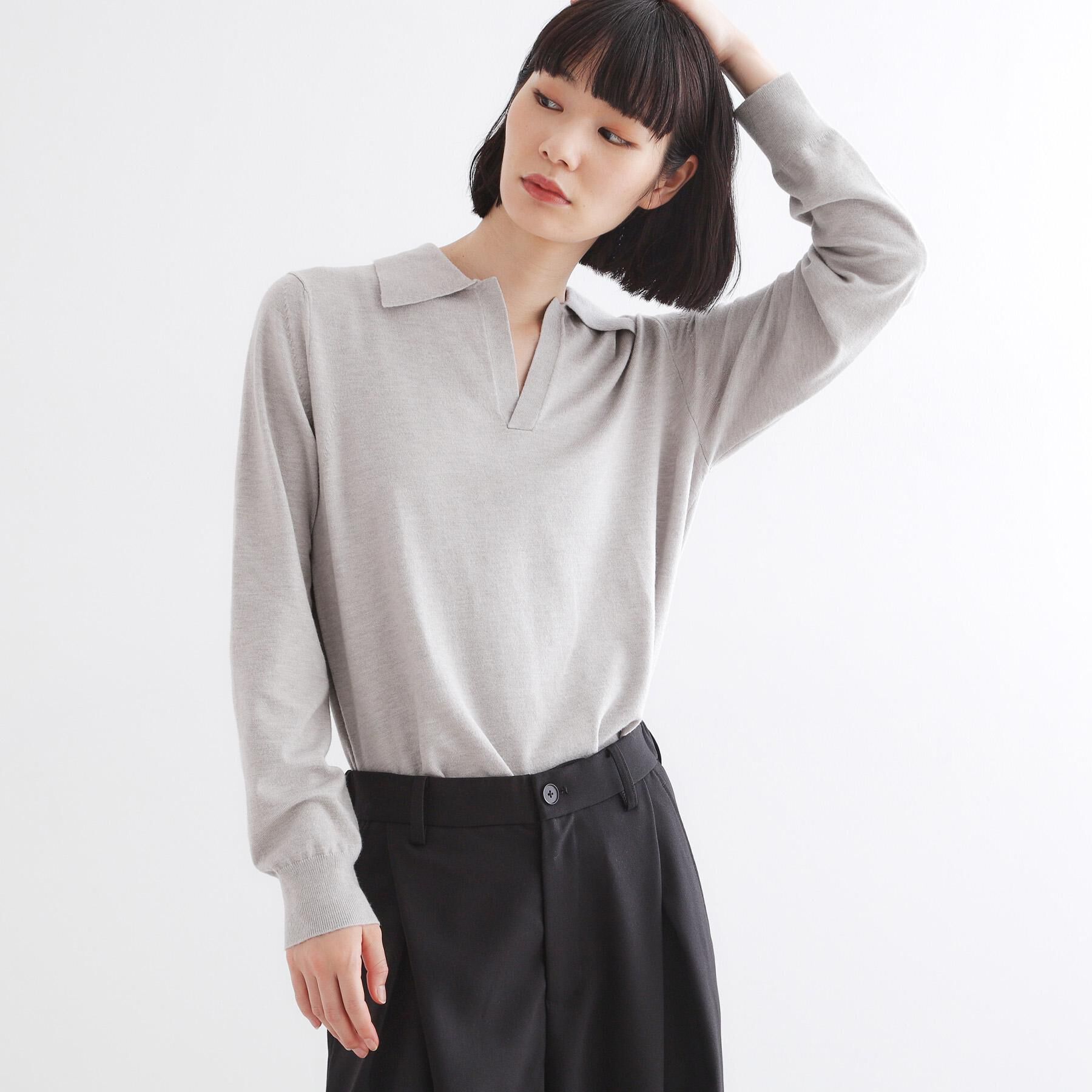 tk.TAKEO KIKUCHI「ハイゲージスキッパーコンパクトポロニット」|ニット・セーター|