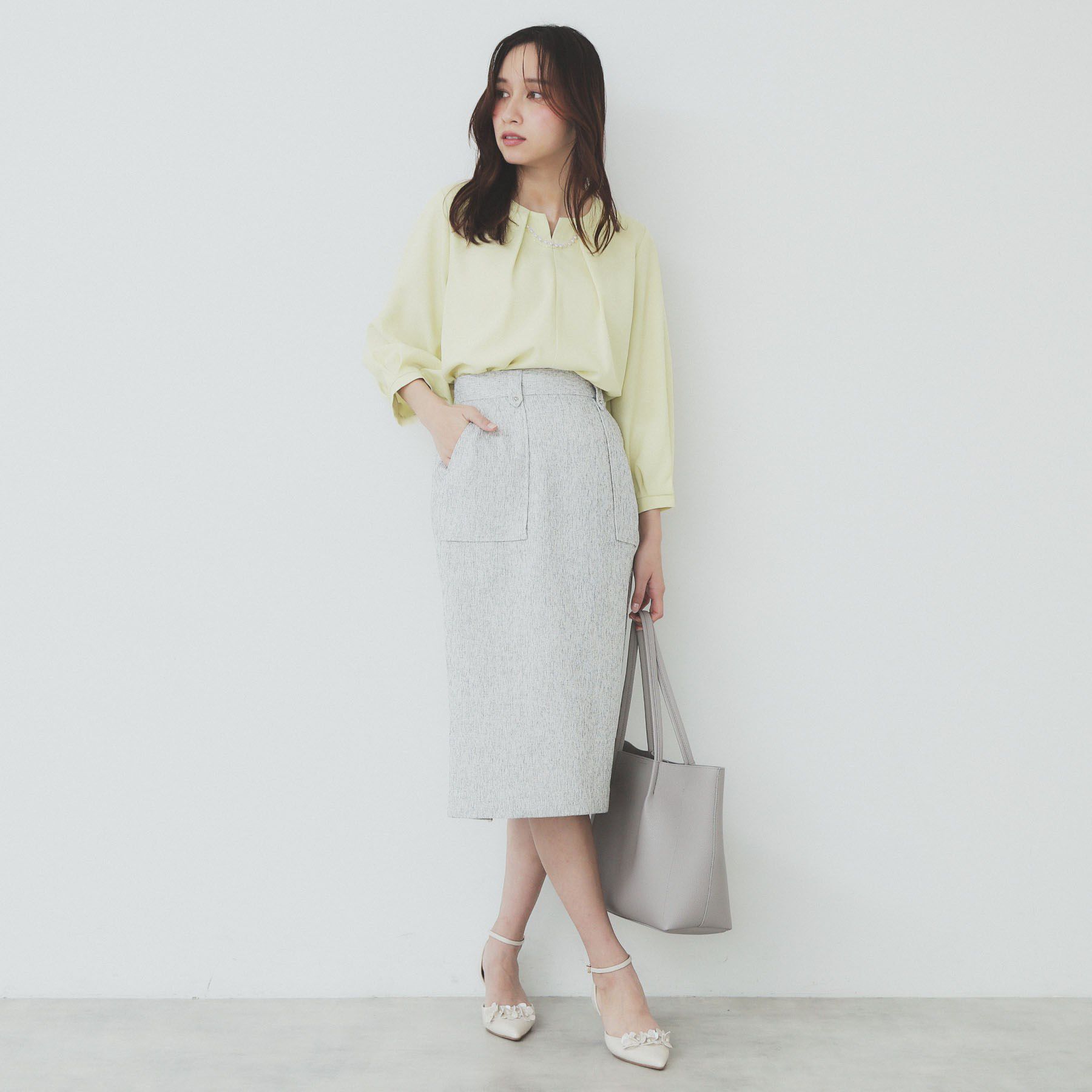 index「2WAYキーネックタックブラウス【洗濯機洗い可/防シワ】」|シャツ・ブラウス|