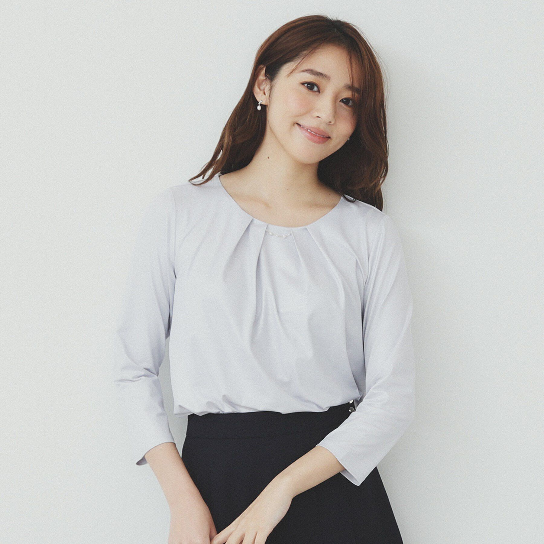 index「パール調チェーン付きフロントタックトップス【洗濯機洗い可】」|シャツ・ブラウス|