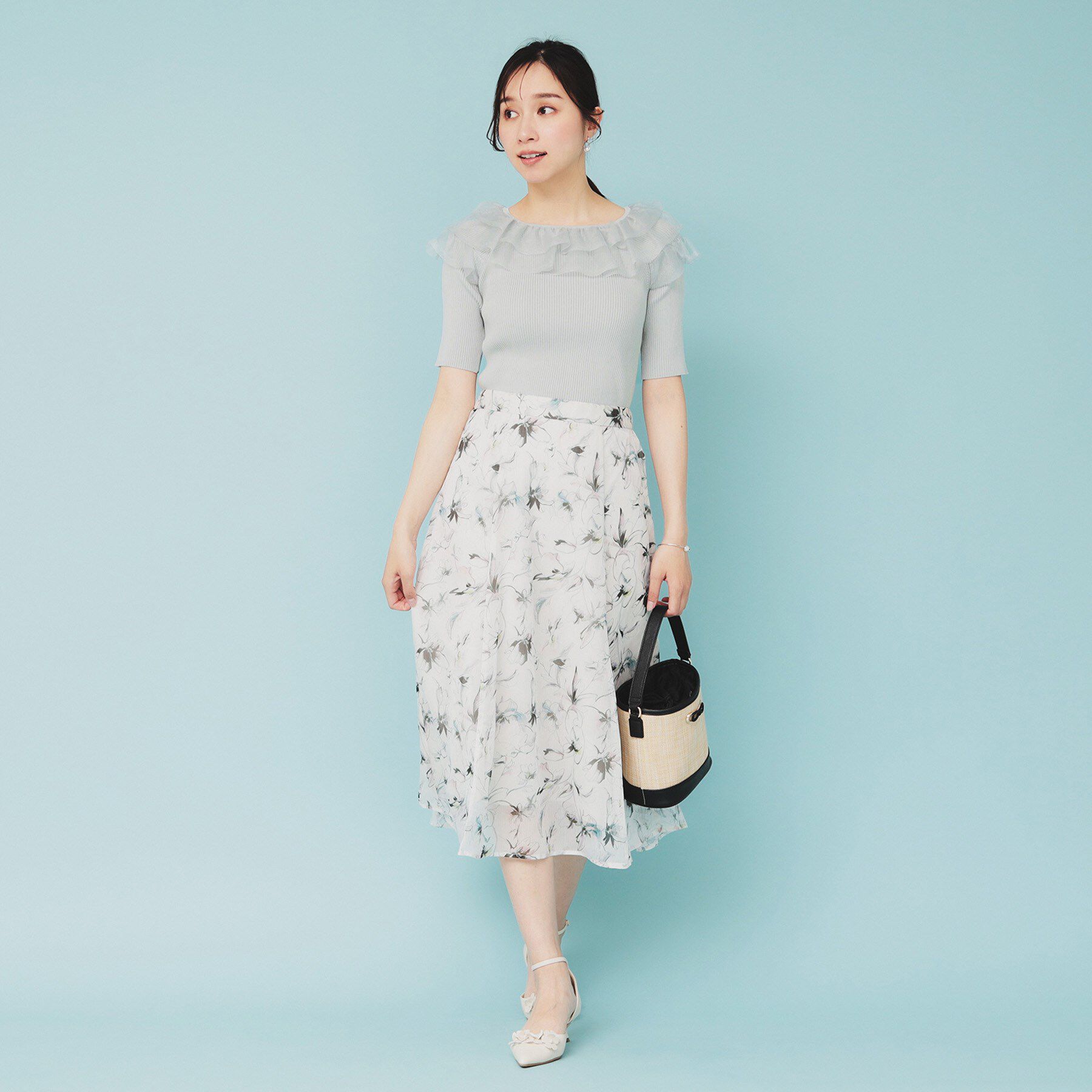 index「シアーラメフリルニット【洗濯機洗い可】」|ニット・セーター|