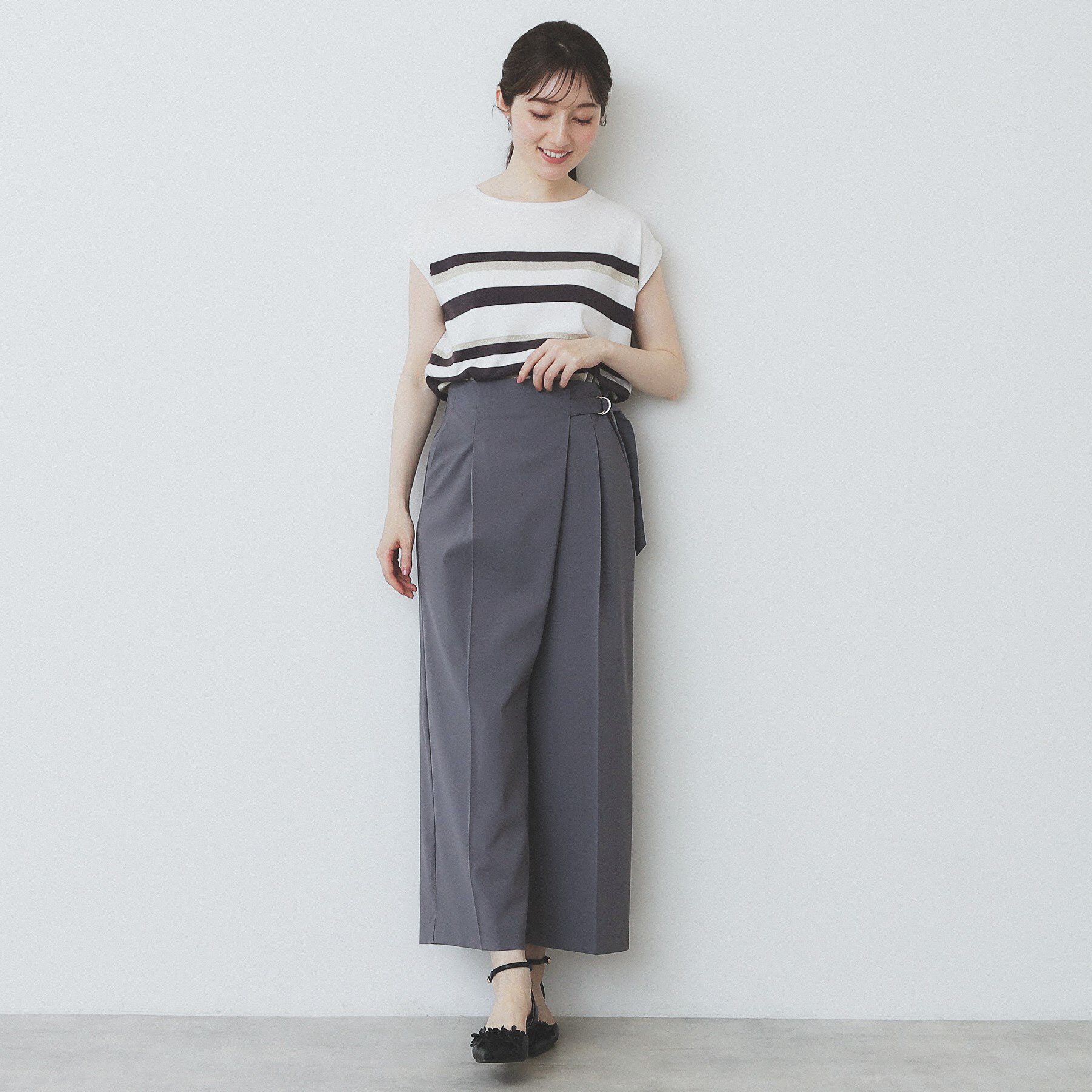 index「《XS-LLサイズ》フレンチスリーブニット【洗濯機洗い可/抗ピル】」|ニット・セーター|