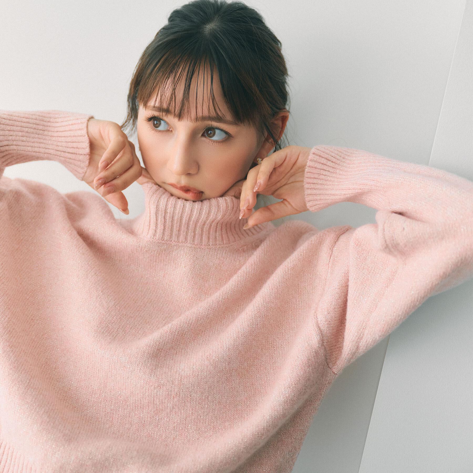 index「選べる2丈 ハイネックカラーミックスラメニット【洗濯機OK】」|ニット・セーター|