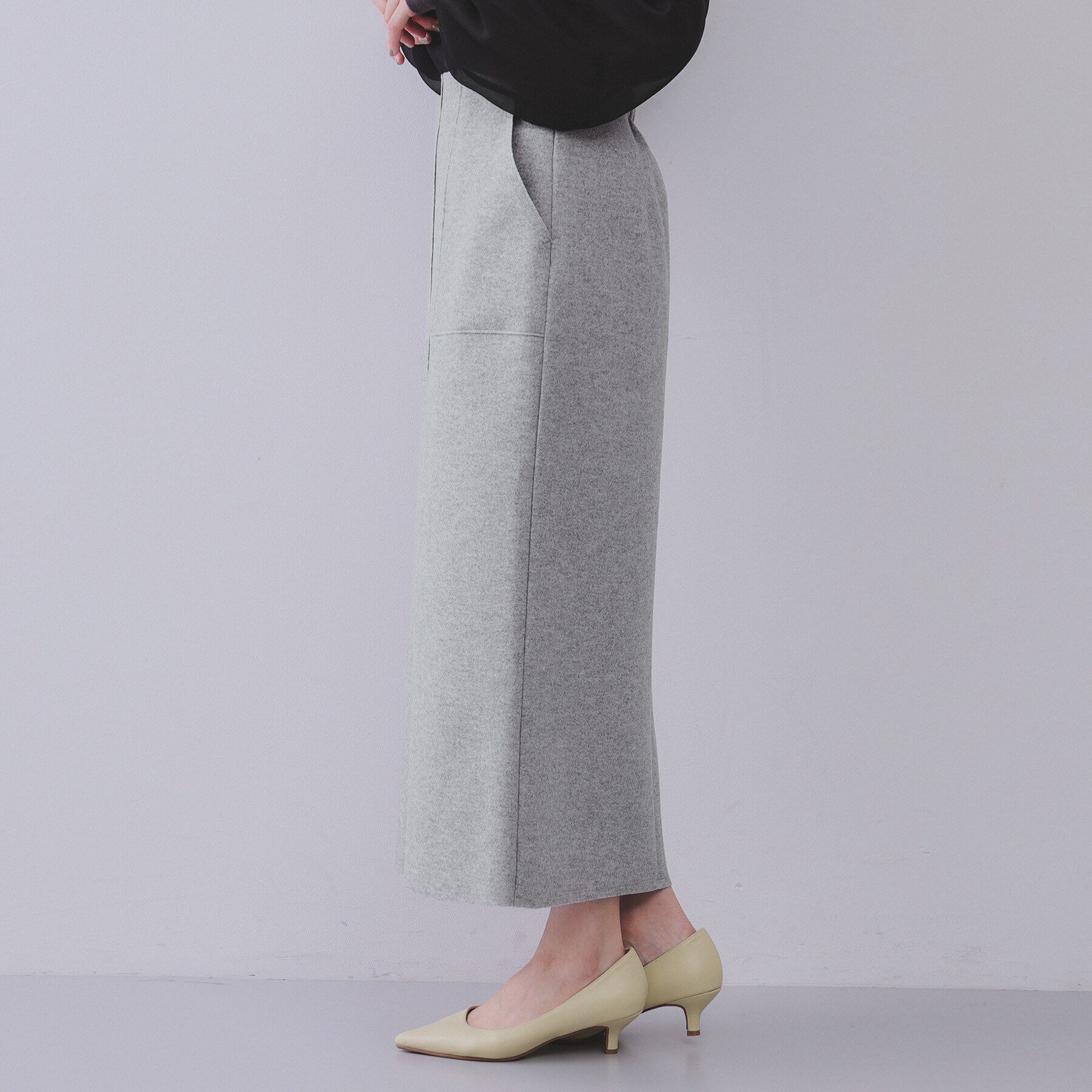 OPAQUE.CLIP「ウールライクストレッチタイトスカート【洗濯機洗い可】」|スカート|