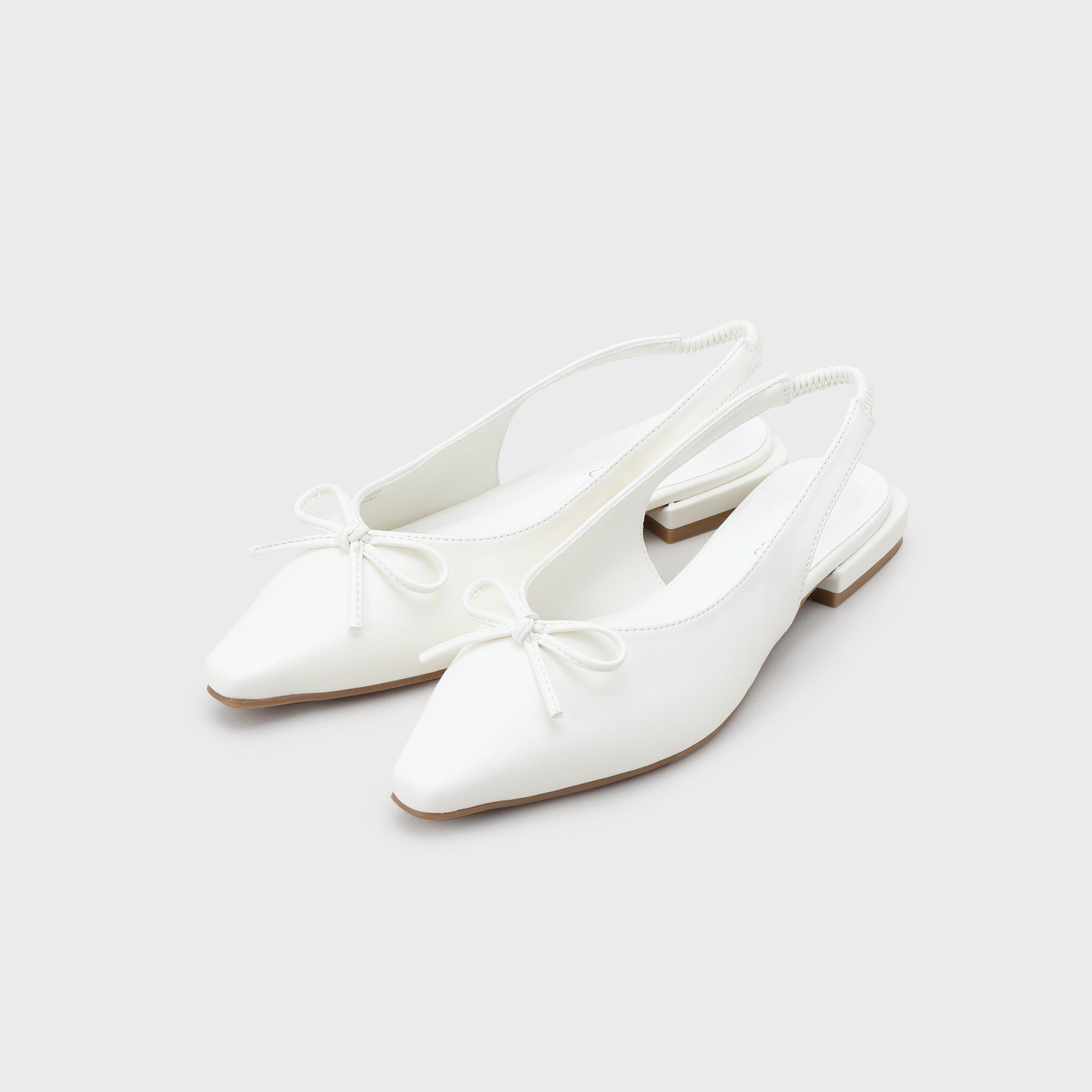 OPAQUE.CLIP「【抗菌防臭加工】リボンフラットミュール」|サンダル|オフホワイト(003