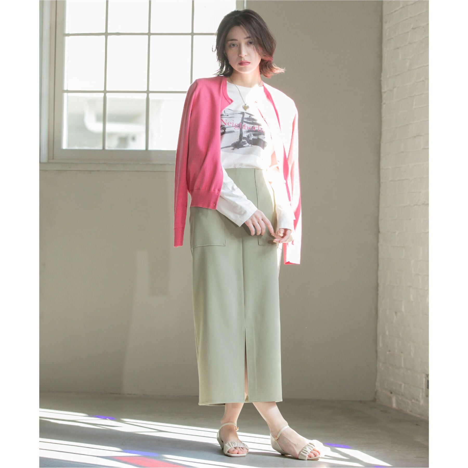 OPAQUE.CLIP「ストレッチダブルポケットタイトスカート【洗濯機洗い可/防シワ】」|スカート|